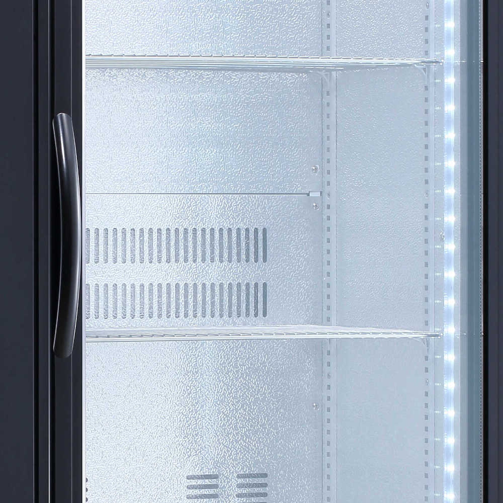 AG Equipment 300L Upright Glass Door Display / Backbar Fridge - Black B300G