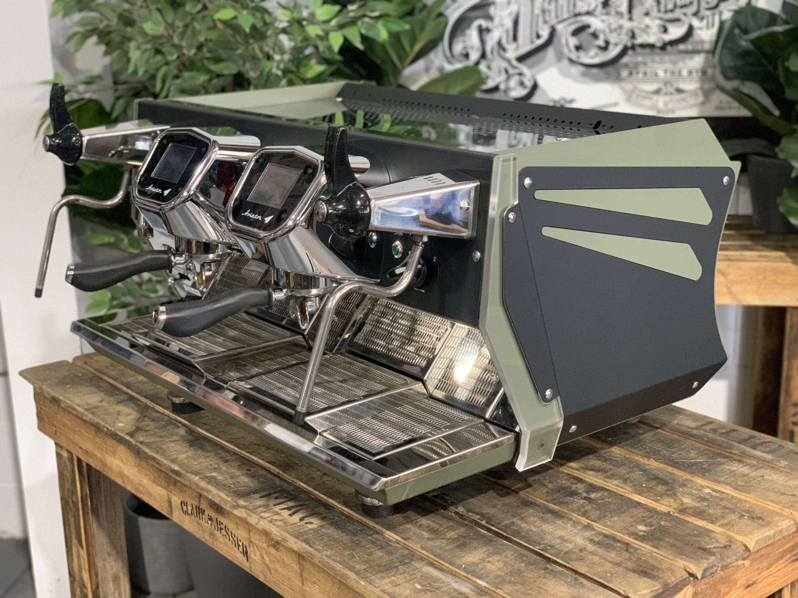 BFC Aviator 2 Group Dark Green & Black Espresso Coffee Machine - 15271