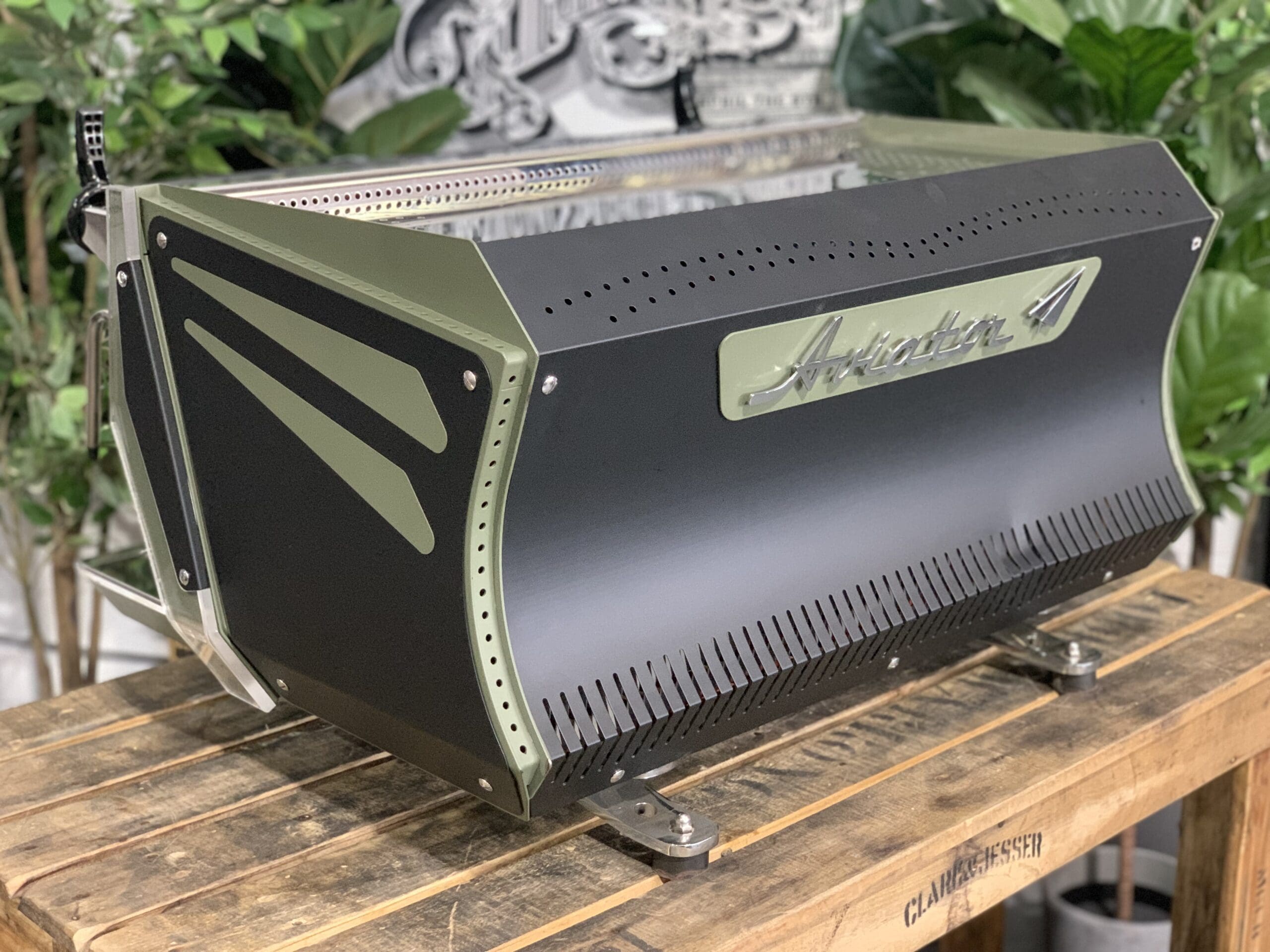 BFC Aviator 2 Group Dark Green & Black Espresso Coffee Machine - 15271