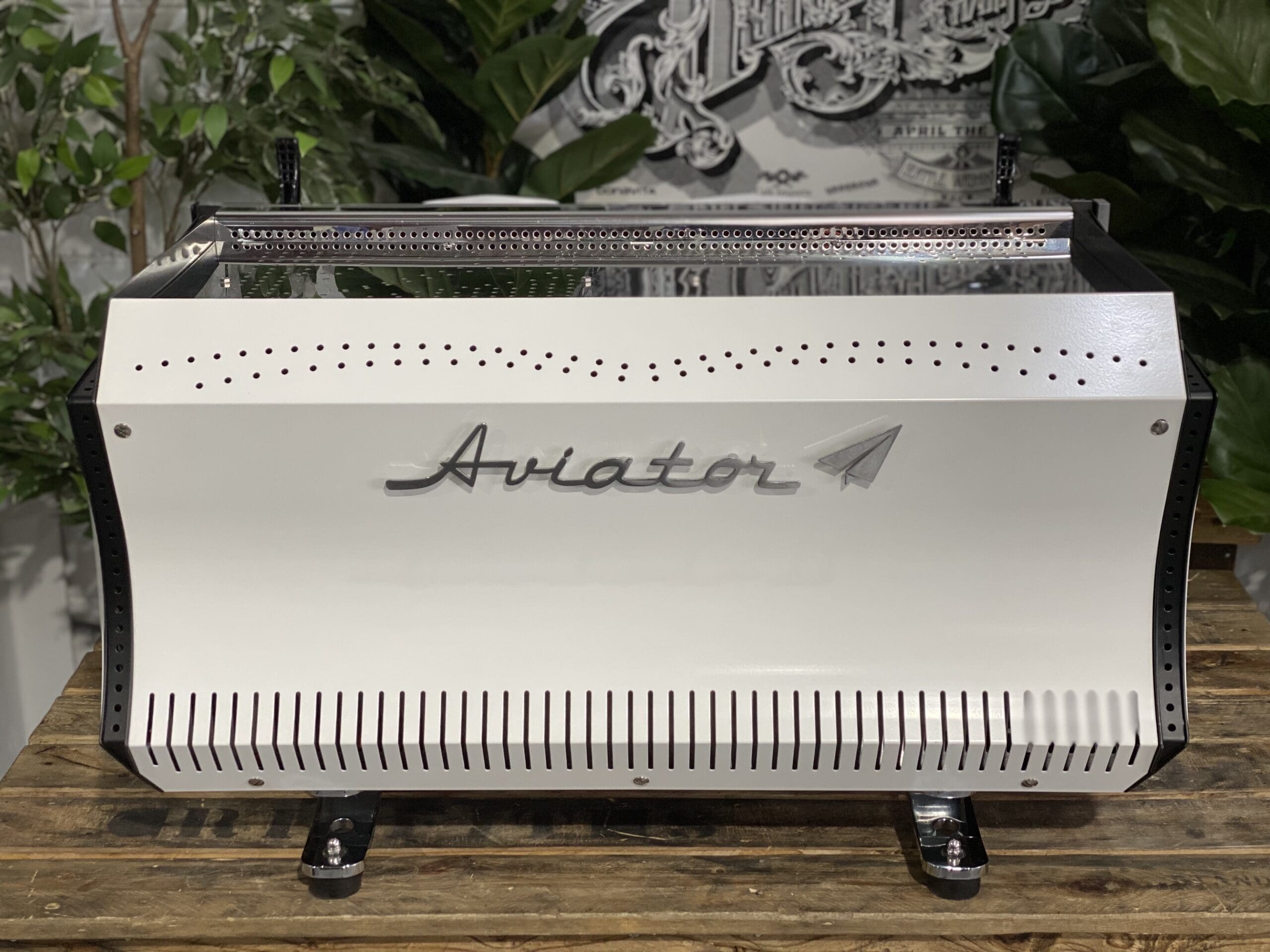 BFC Aviator 2 Group Custom White Espresso Coffee Machine - 18882