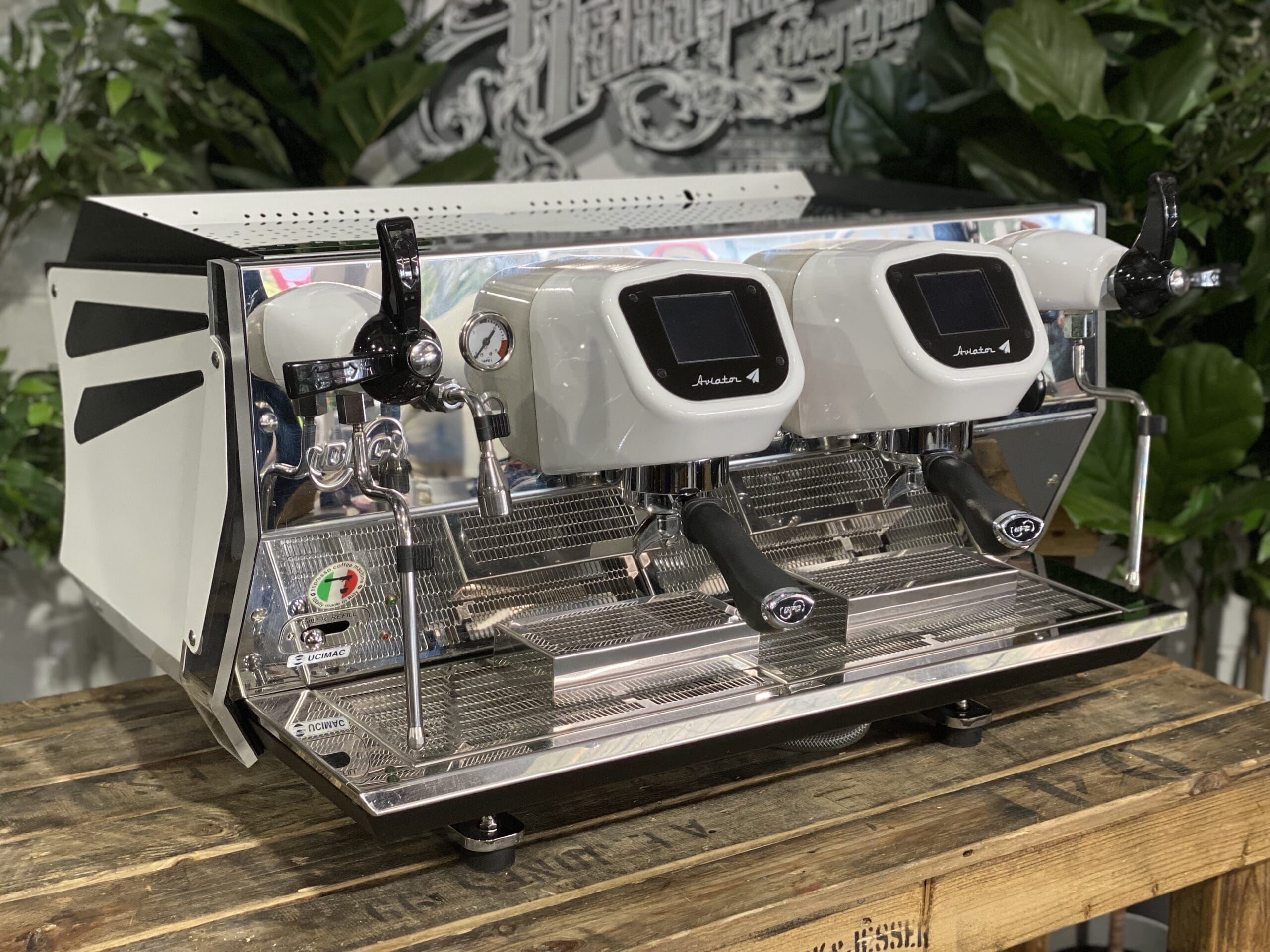 BFC Aviator 2 Group Custom White Espresso Coffee Machine - 18882