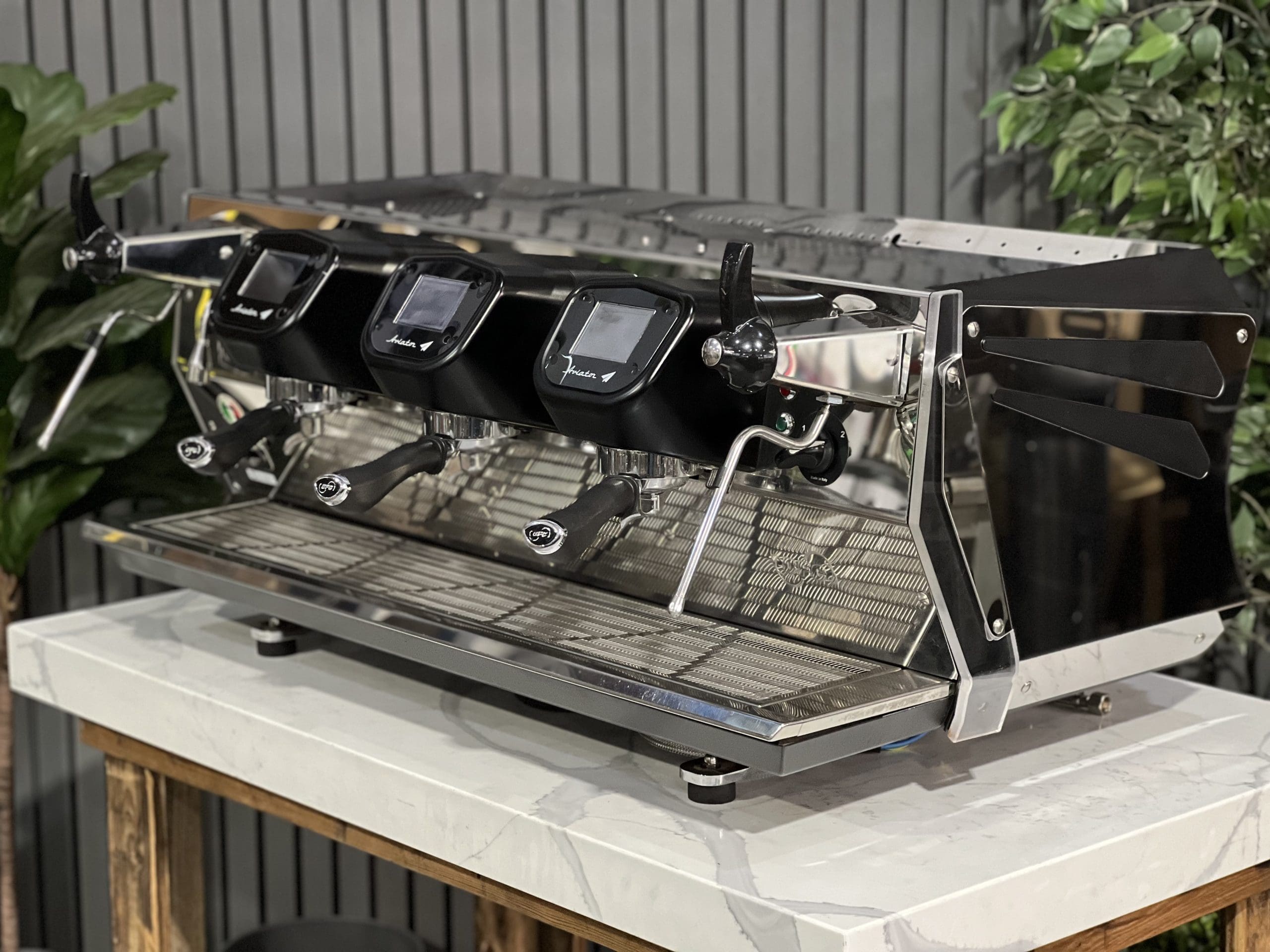 BFC Aviator Black - 3 Group Commercial Espresso Machine - Stainless