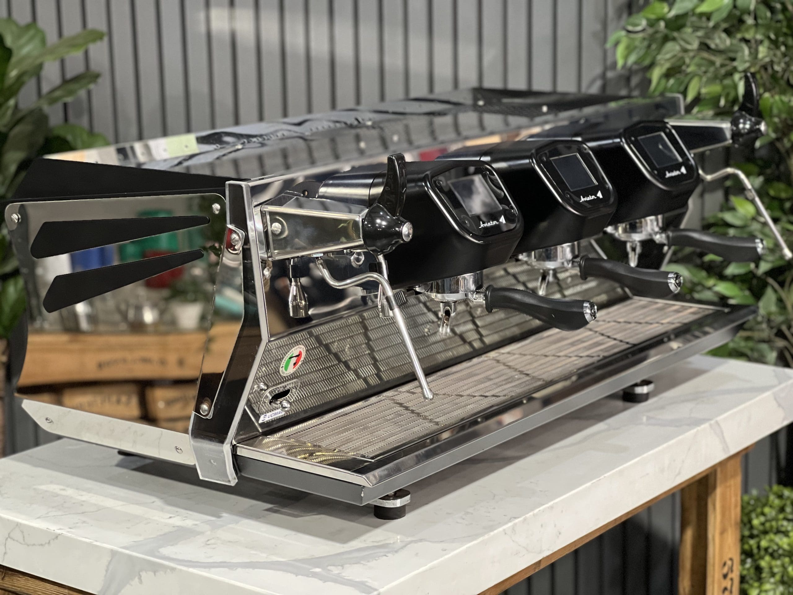 BFC Aviator Black - 3 Group Commercial Espresso Machine - Stainless