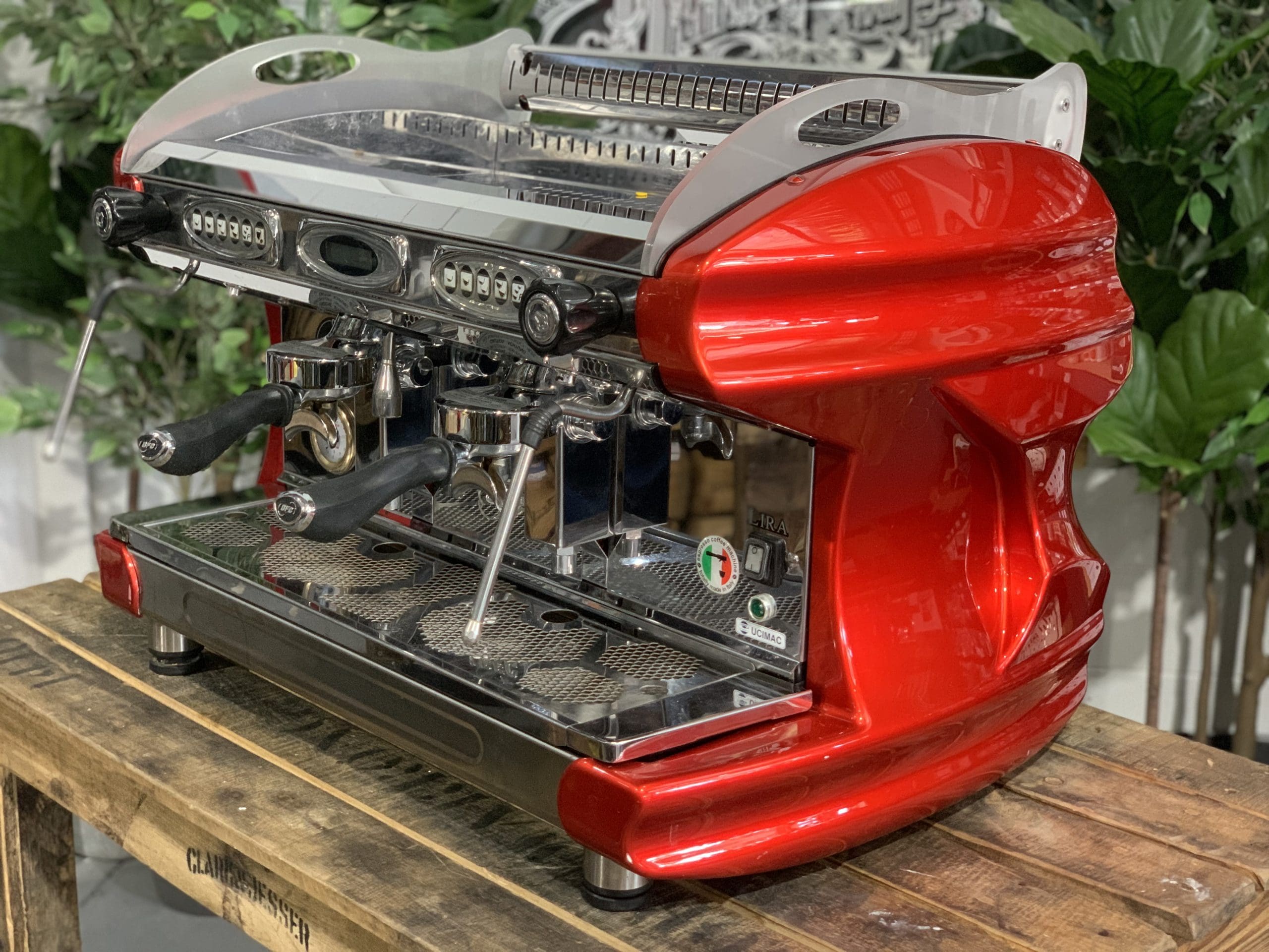 BFC Lira 2 Group Red Espresso Coffee Machine - 15056