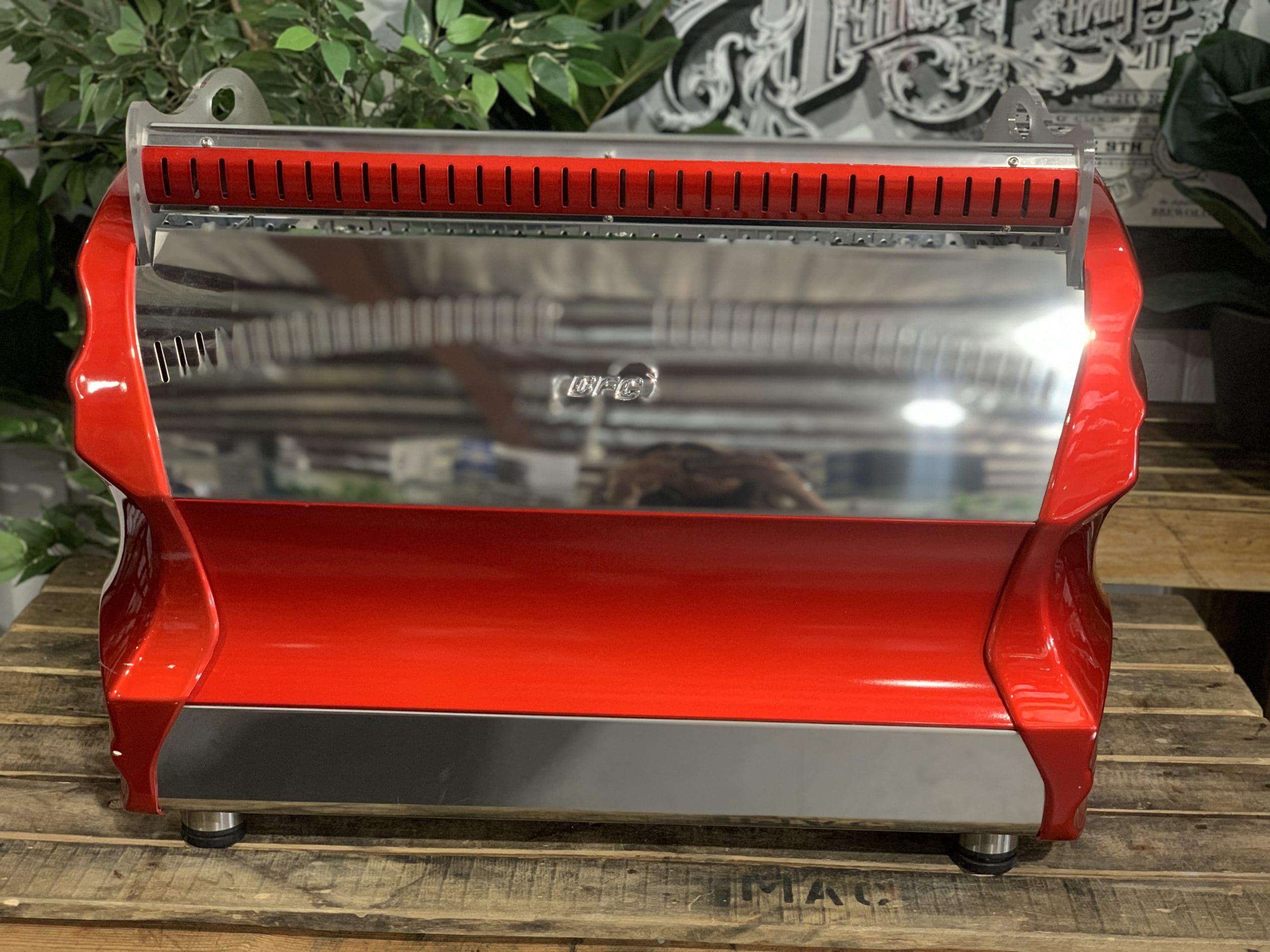 BFC Lira 2 Group Red Espresso Coffee Machine - 15056