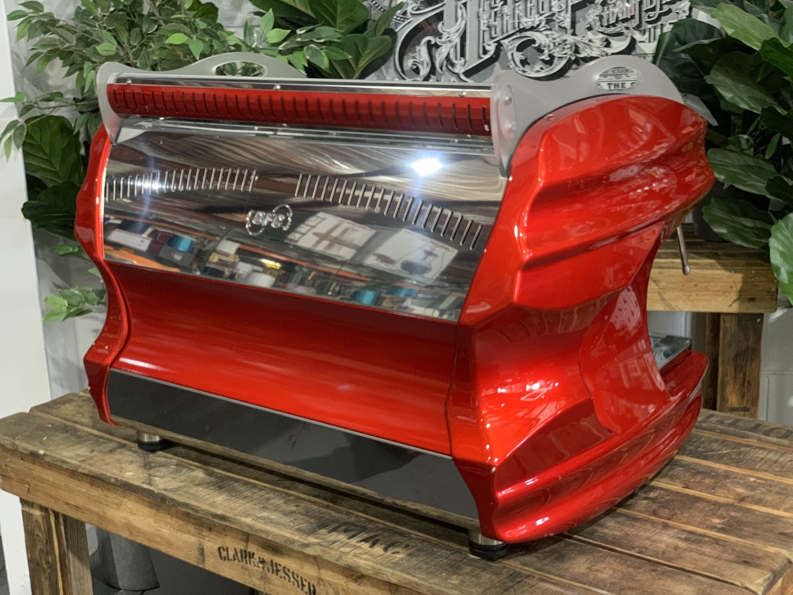 BFC Lira 2 Group Red Espresso Coffee Machine - 15056