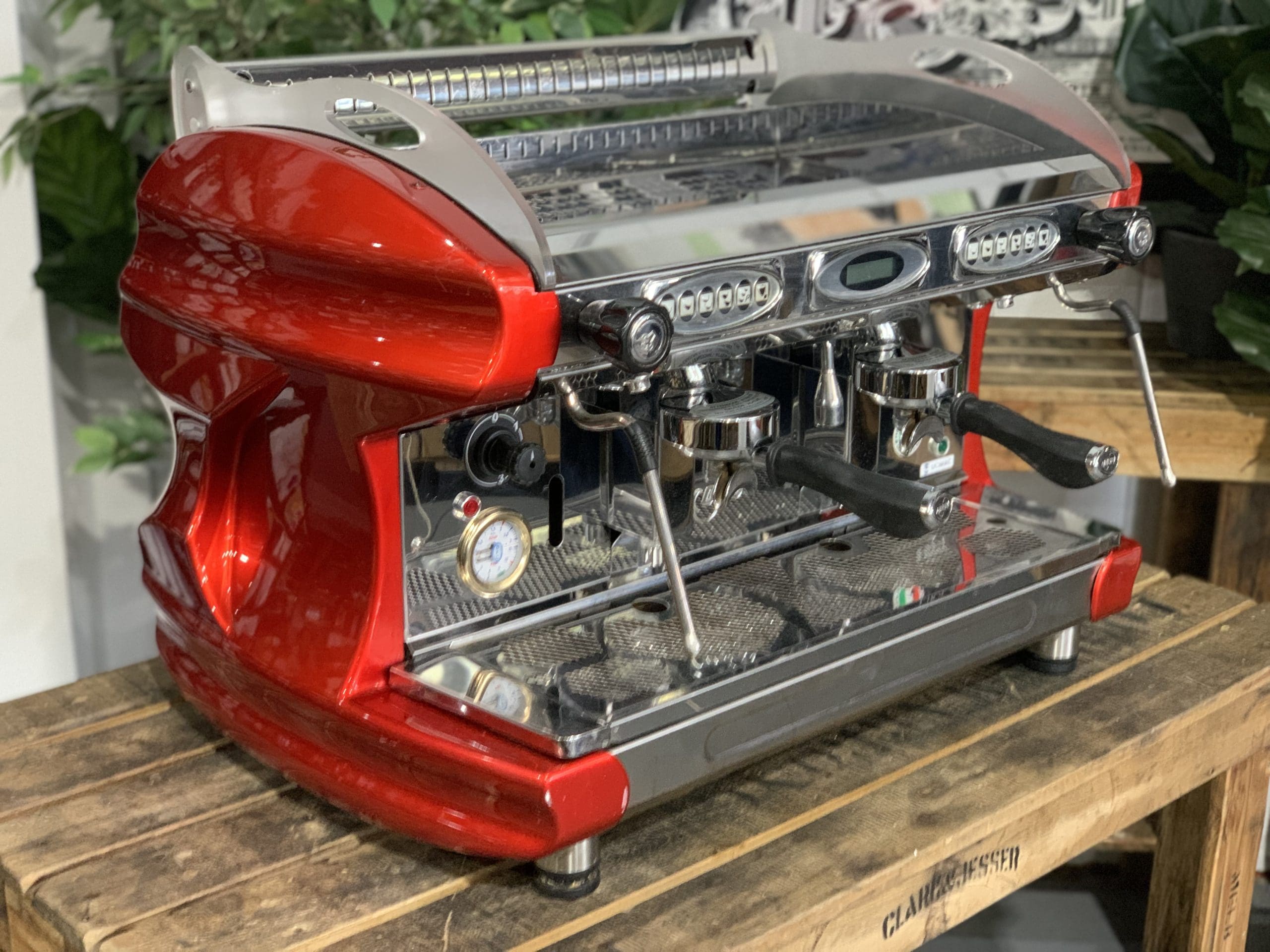 BFC Lira 2 Group Red Espresso Coffee Machine - 15056