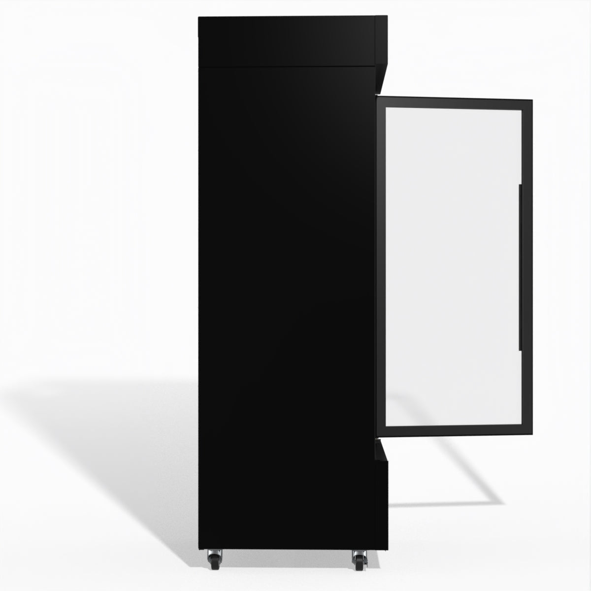 Skope BME600N-AC 1 Glass Door Display or Storage Fridge Lit Sign - Black/White