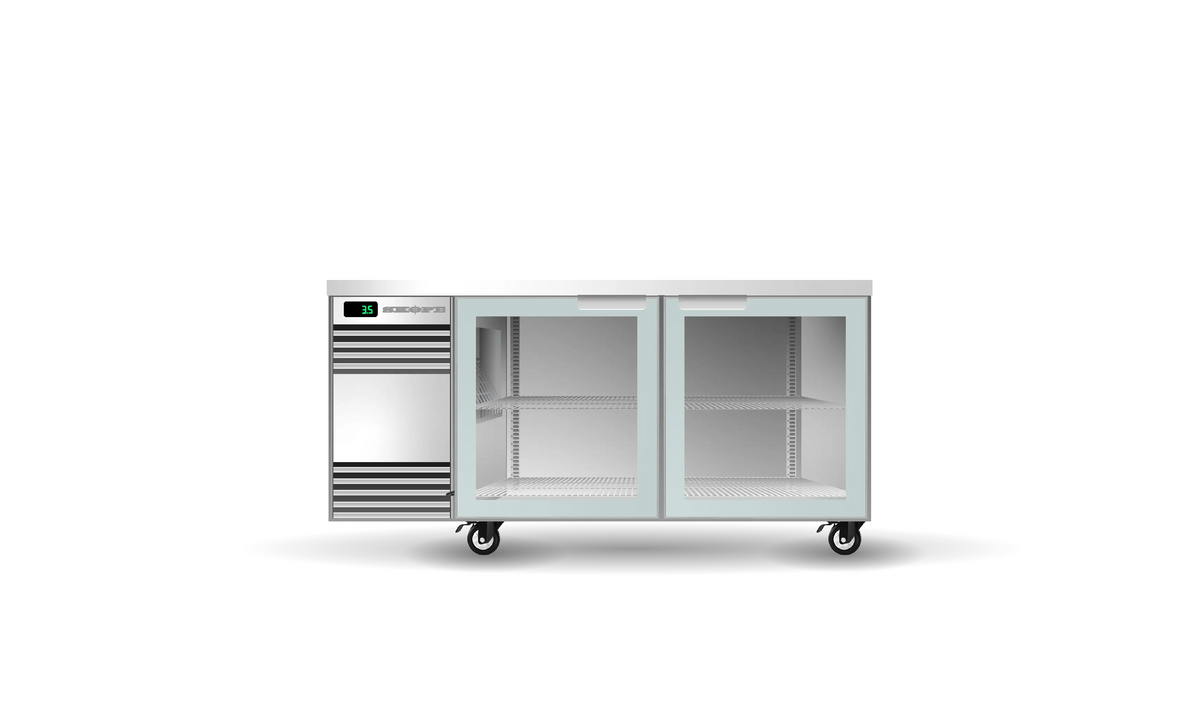 Skope BackBar 2 Glass Swing Door CounterLine Fridge - CL.2.GSW