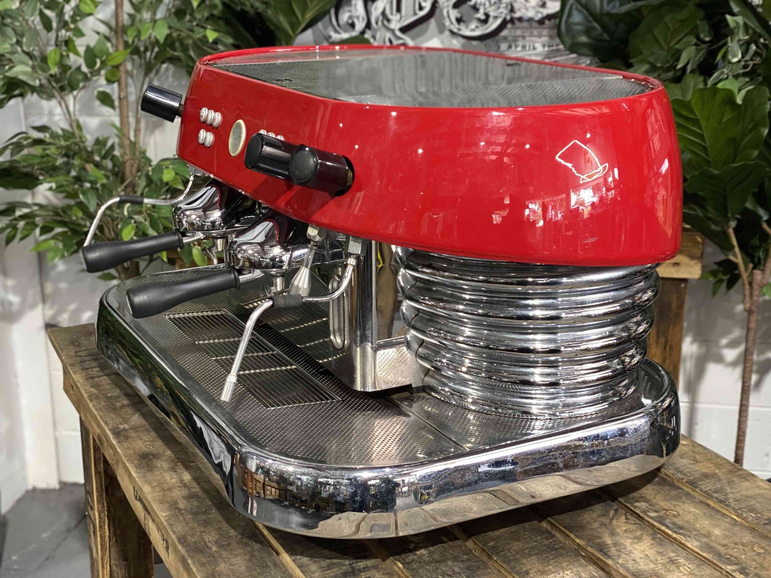 Brasilia Excelsior 2 Group Red Espresso Coffee Machine - 29994