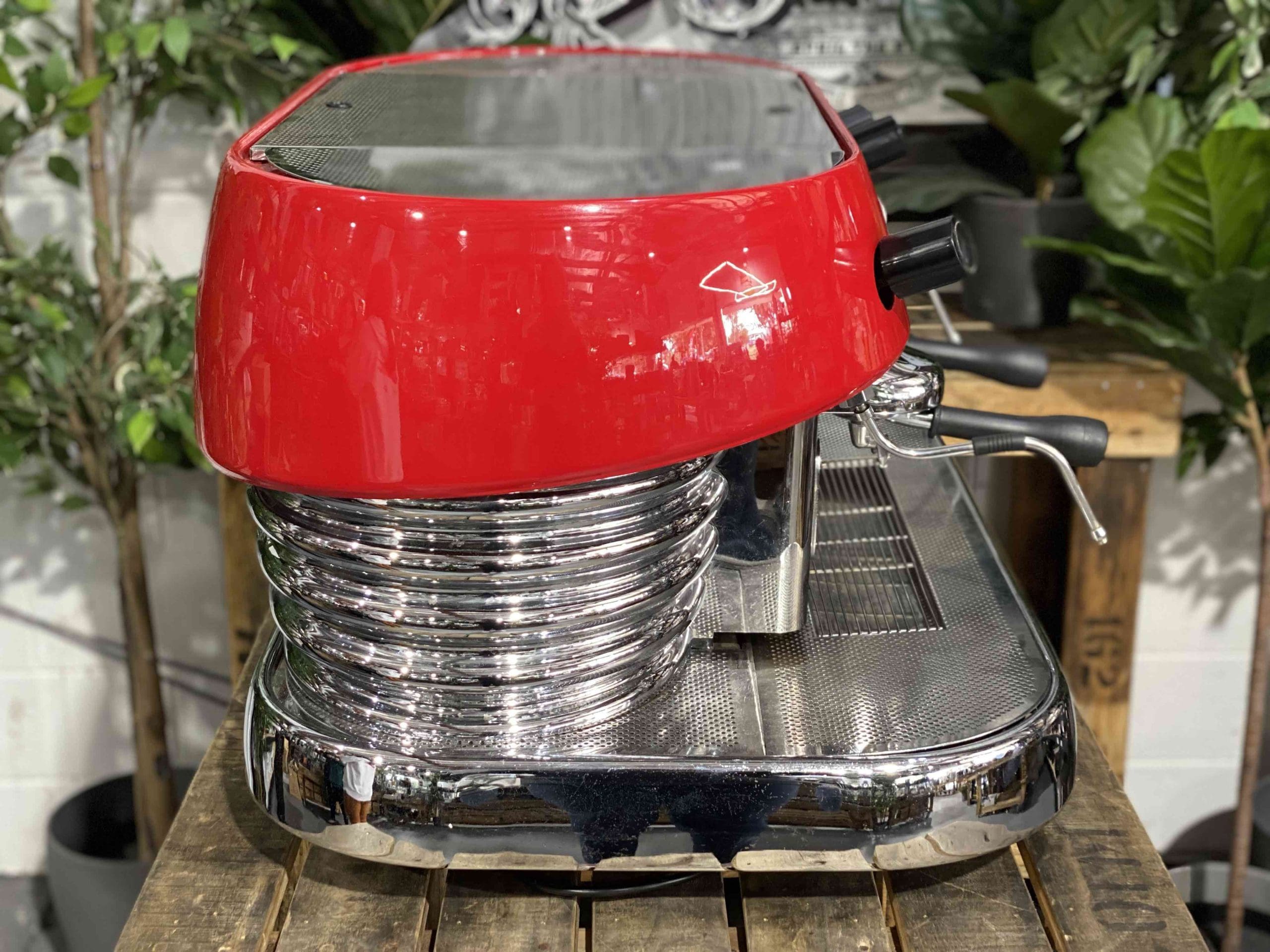 Brasilia Excelsior 2 Group Red Espresso Coffee Machine - 29994