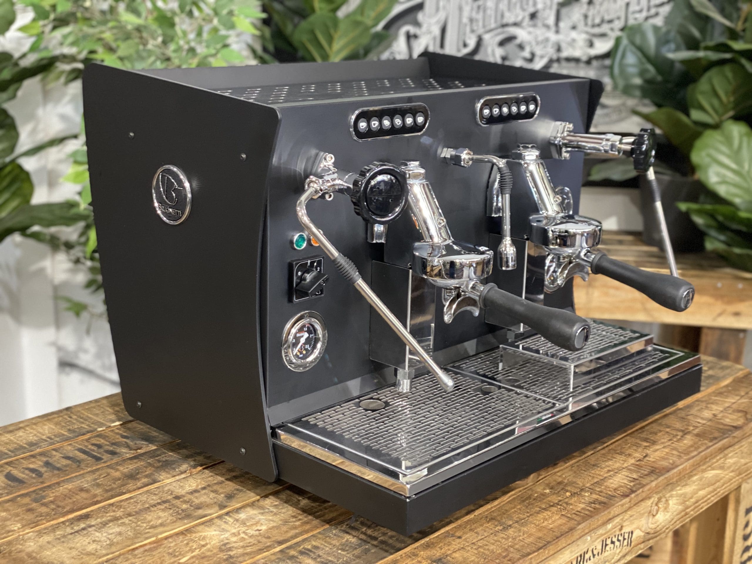 Brugnetti Giulia Manufactum 2 Group Black Espresso Coffee Machine - 31961