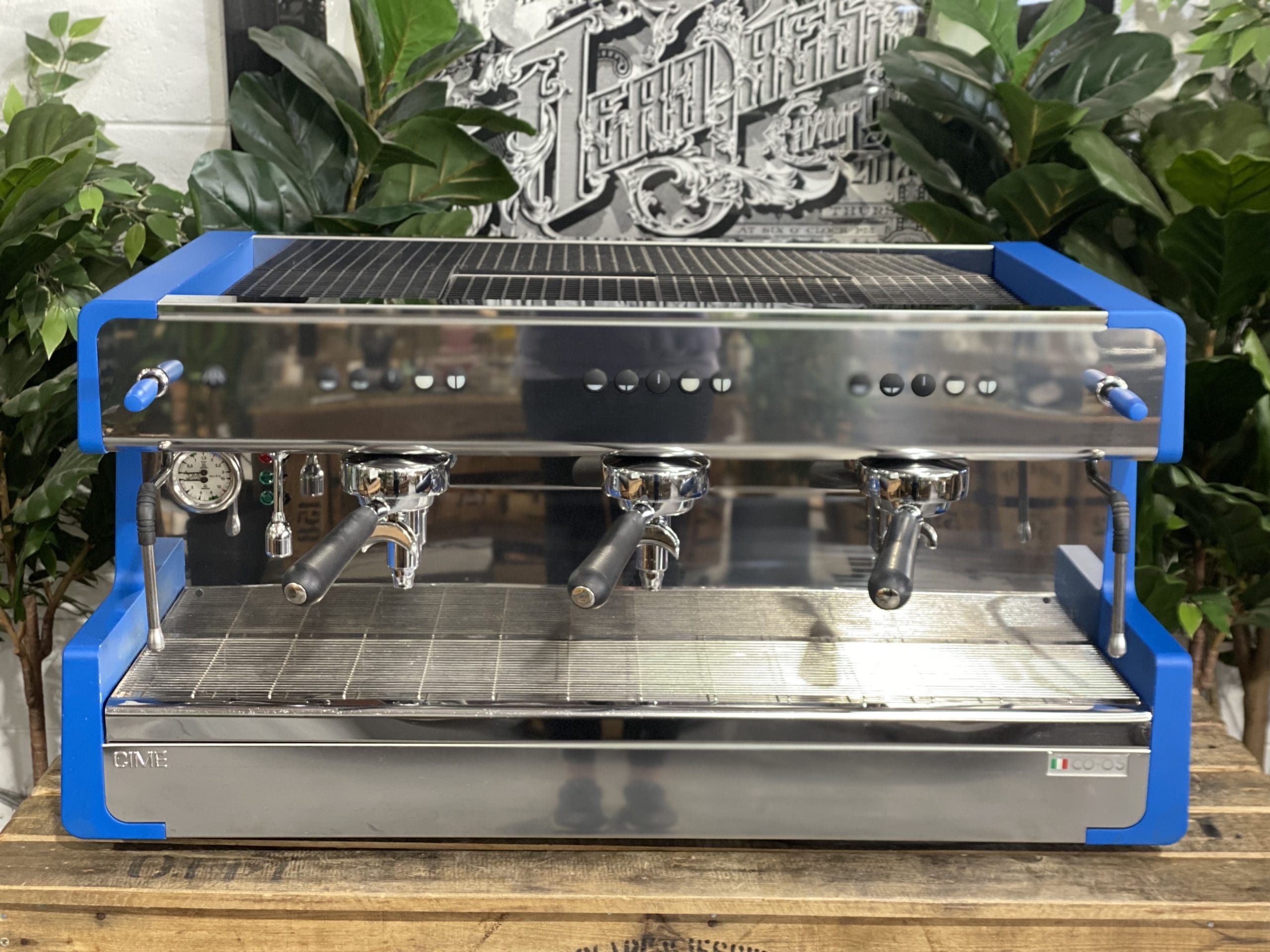 CIME CO-05 3 Group Blue Espresso Coffee Machine - 34429