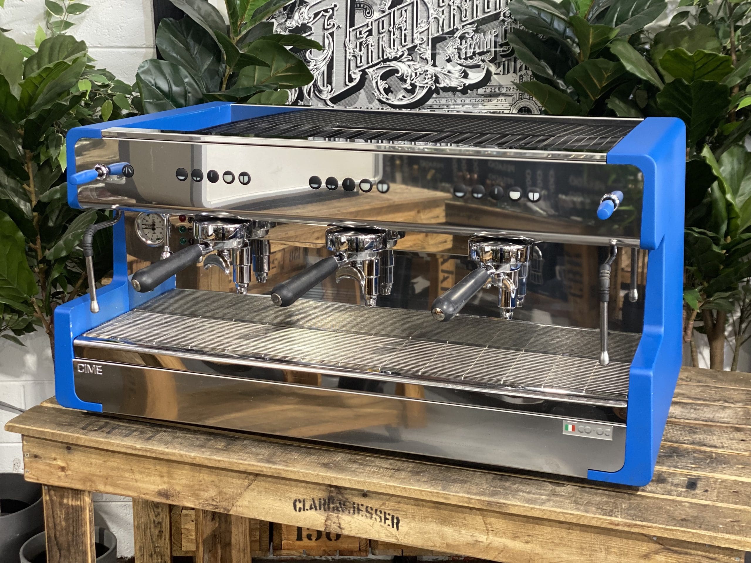 CIME CO-05 - 3 Group Commercial Espresso Machine - Blue