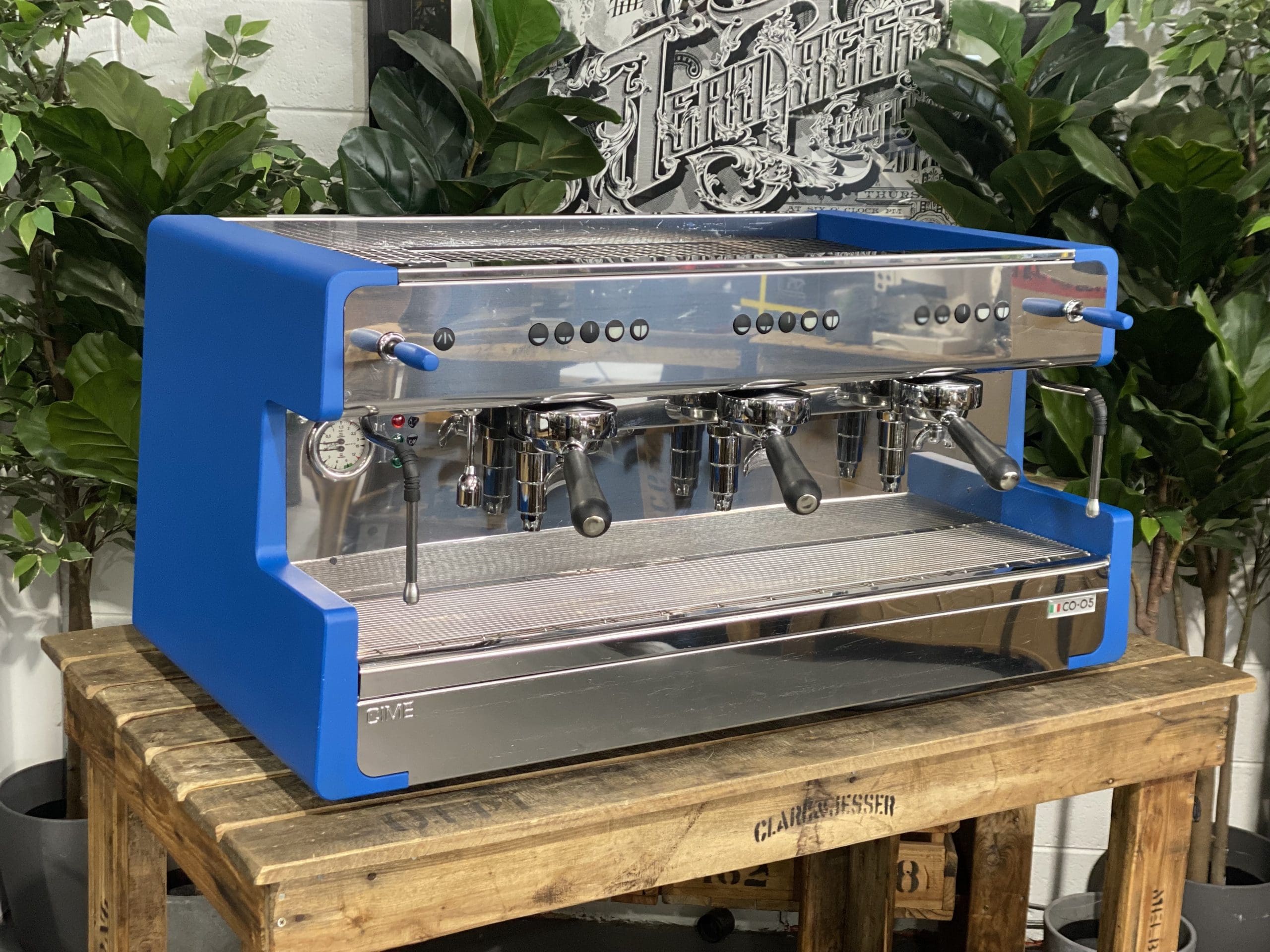 CIME CO-05 3 Group Blue Espresso Coffee Machine - 34429