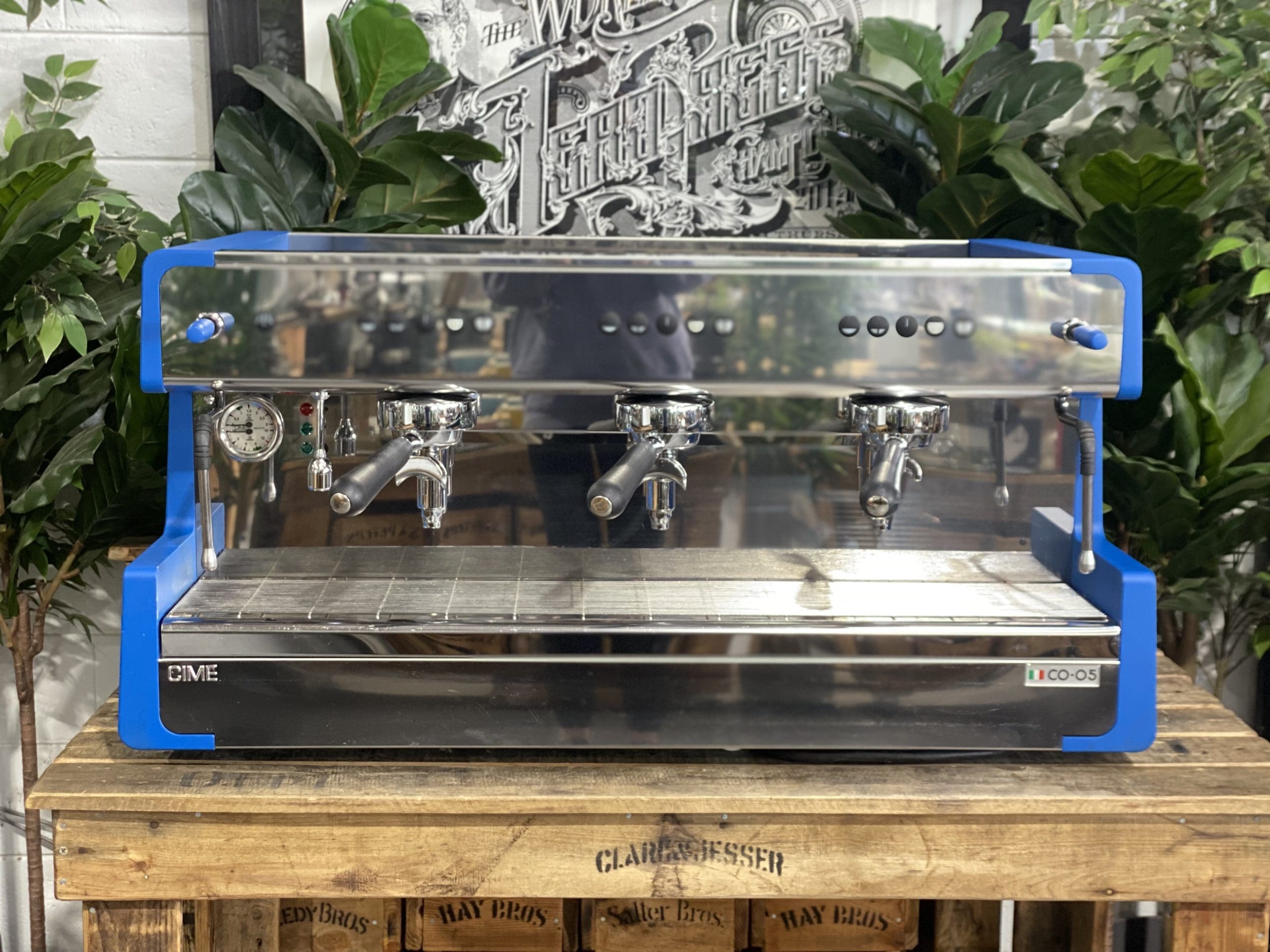CIME CO-05 - 3 Group Commercial Espresso Machine - Blue