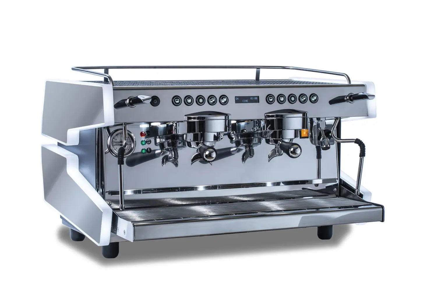 CIME CO-03 NEO E61 Stainless & - 2 Group Commercial Espresso Machine - White