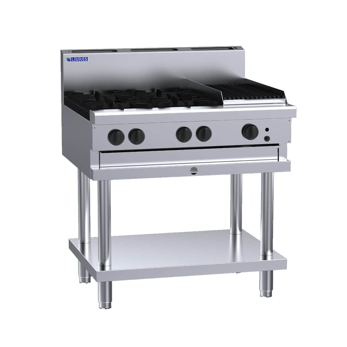 Luus 4 Burner 300mm Chargrill Cooktop CS-4B3C-NG - Natural Gas