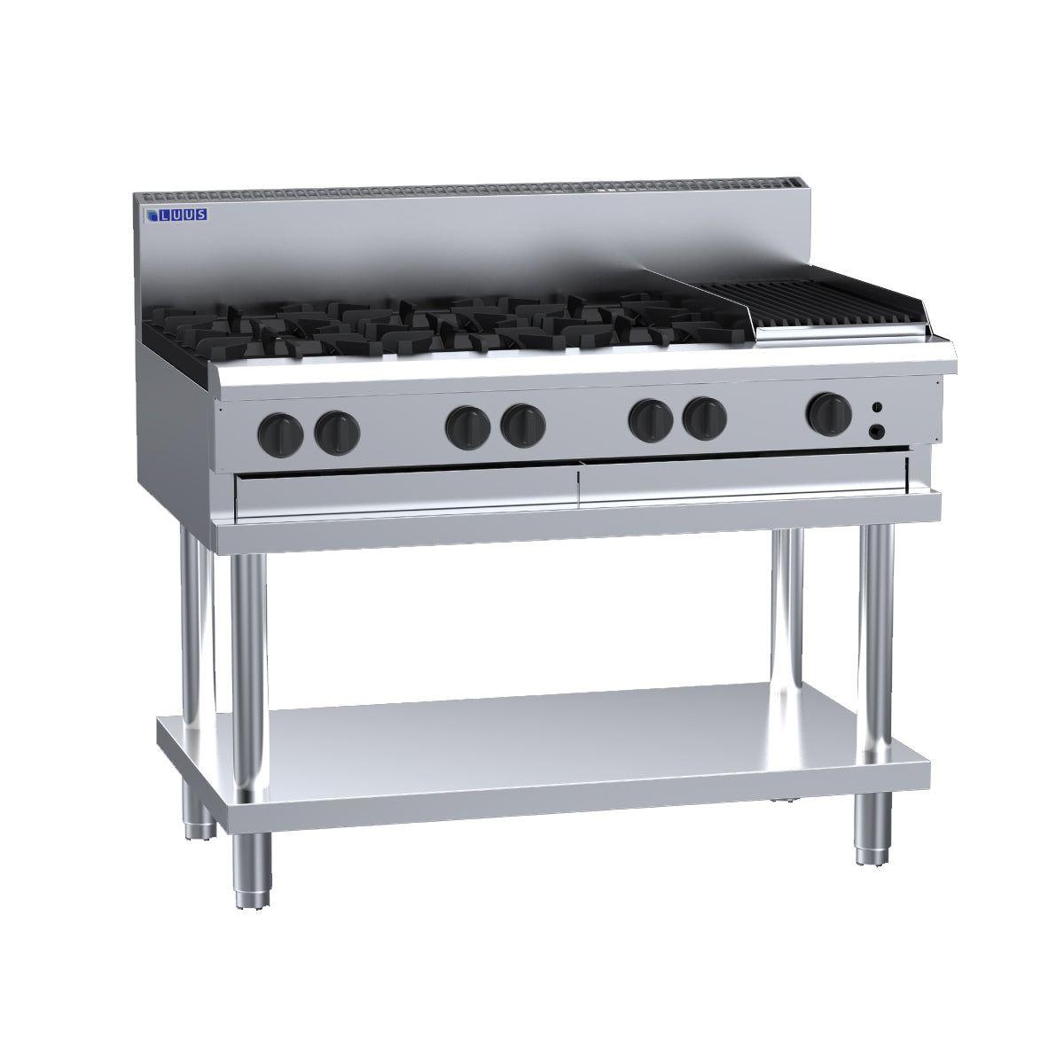 Luus 6 Burner 300mm Chargrill Cooktop CS-6B3C