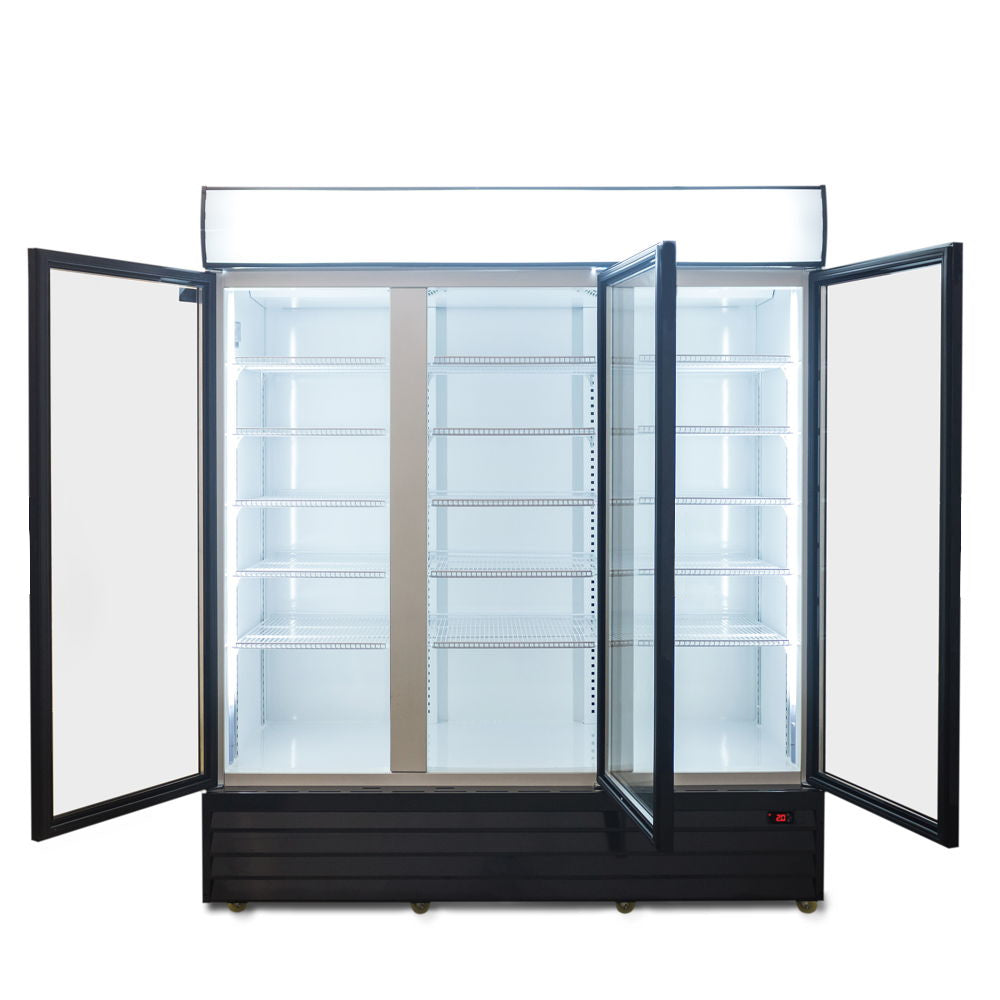 AG Equipment 1500L Triple Glass Door Upright Display Fridge CU1500TNG