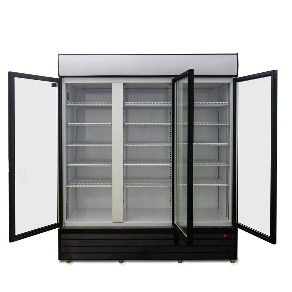 AG Equipment 1500L Triple Glass Door Upright Display Fridge CU1500TNG