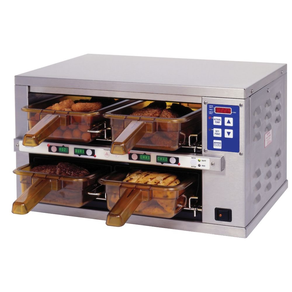 Prince Castle Dedicated Holding Bin Single Sided Model with 4 pans - 500mm x 282mm x 358mm 10amp - DHB2SS-20