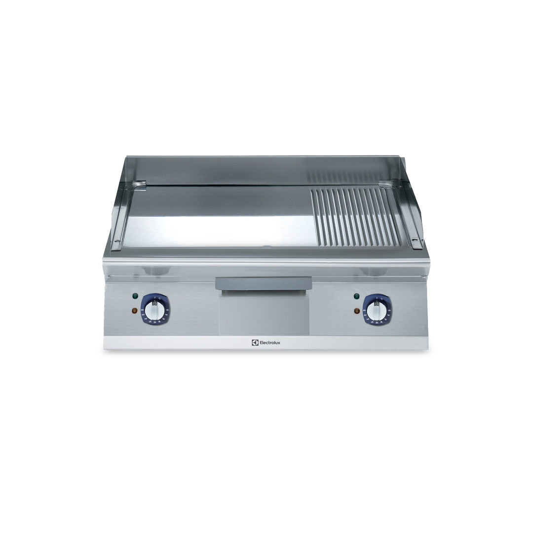 Electrolux 700XP Electric Griddle Plate with Smooth/Ribbed Polished Chrome Plate 800mm - E7FTEHCPI0