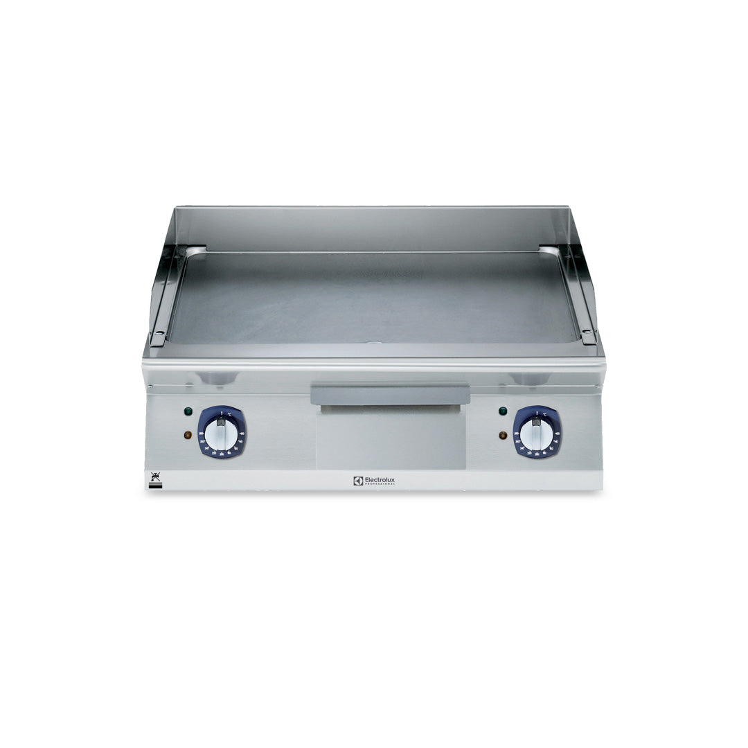 Electrolux 700XP Electric Griddle Plate with Smooth Brushed Chrome Plate 800mm - E7IIKDAOMEA