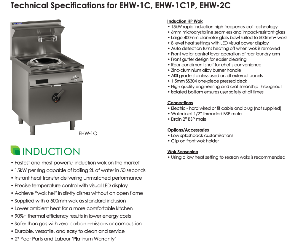 Luus One Hole High Powered Induction Wok EHW-1C