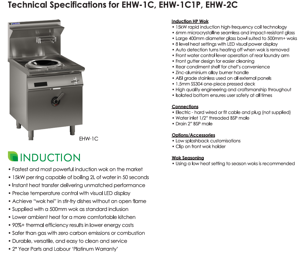 Luus Two Hole High Powered Induction Wok EHW-2C