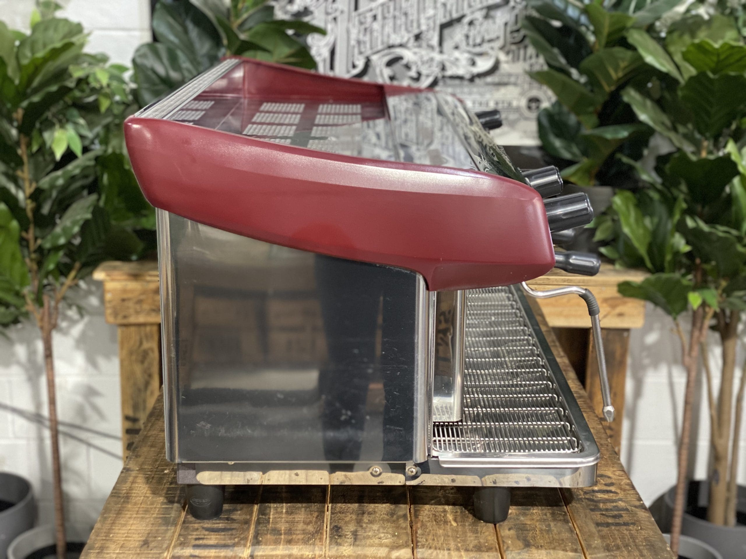 Expobar MegaCrem High Cup 3 Group Stainless & Red Espresso Coffee Machine - 35398