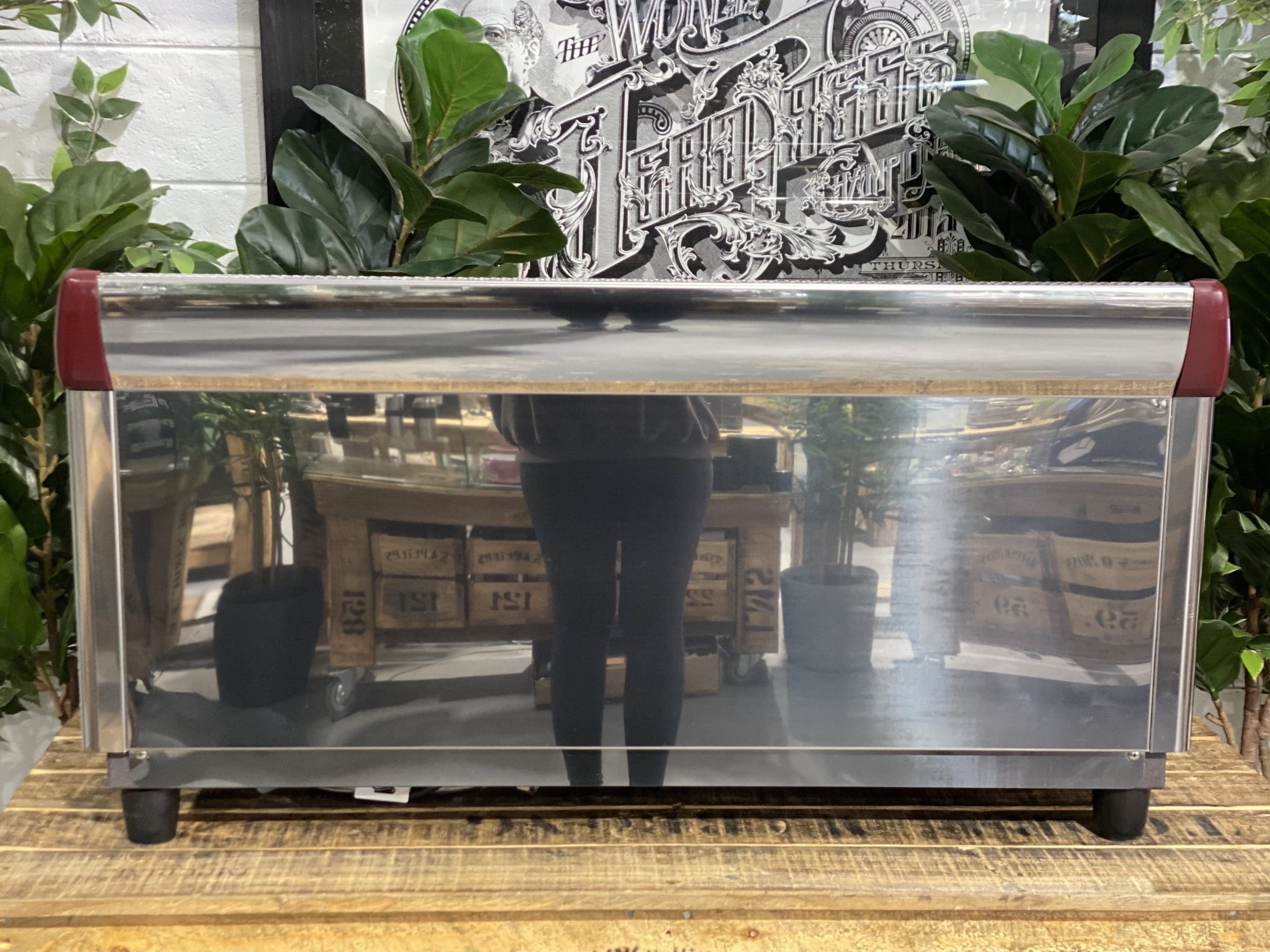 Expobar MegaCrem High Cup 3 Group Stainless & Red Espresso Coffee Machine - 35398