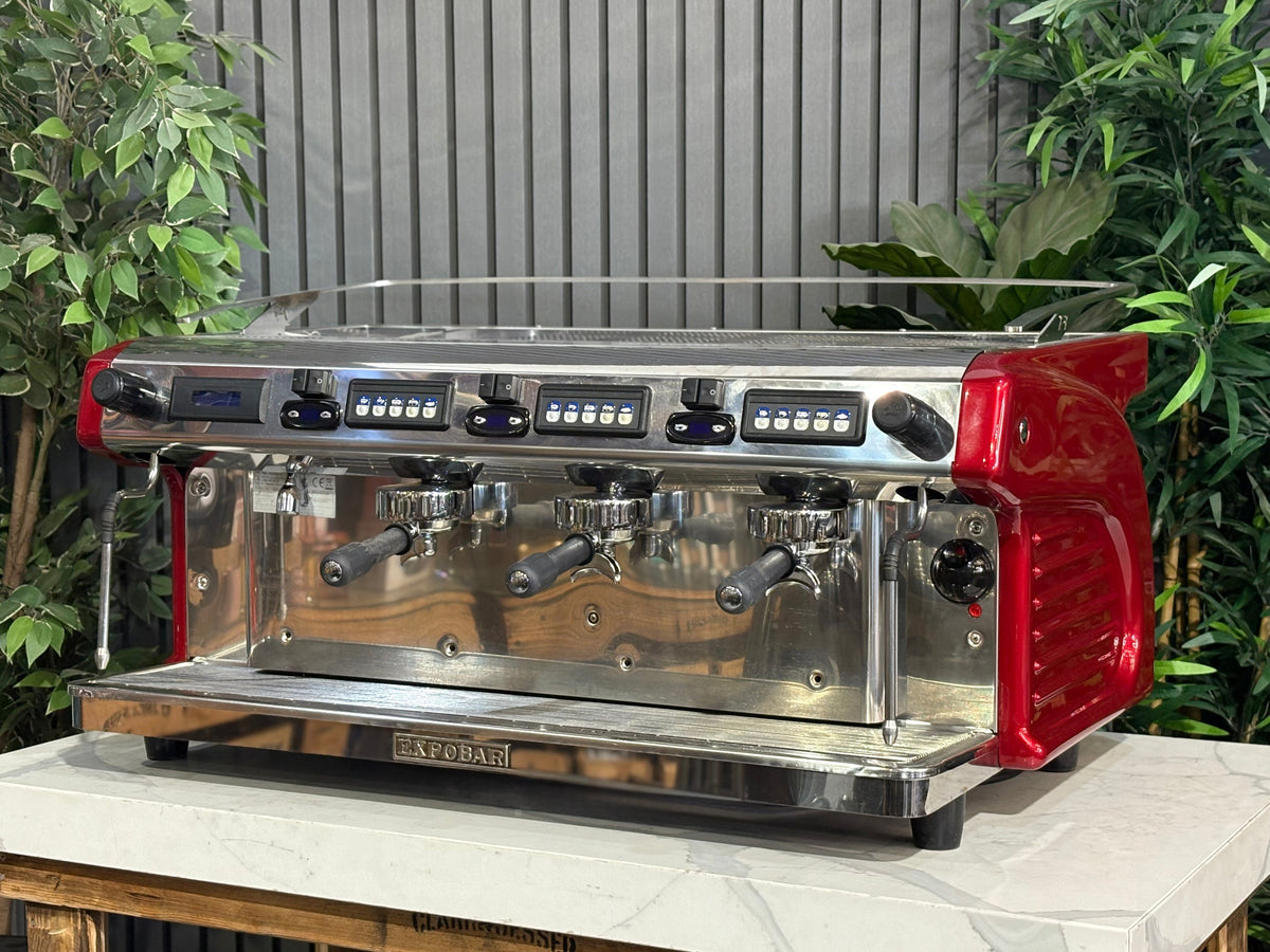 Expobar Ruggero Multiboiler - - 3 Group Commercial Espresso Machine - Commercial - Gloss Red