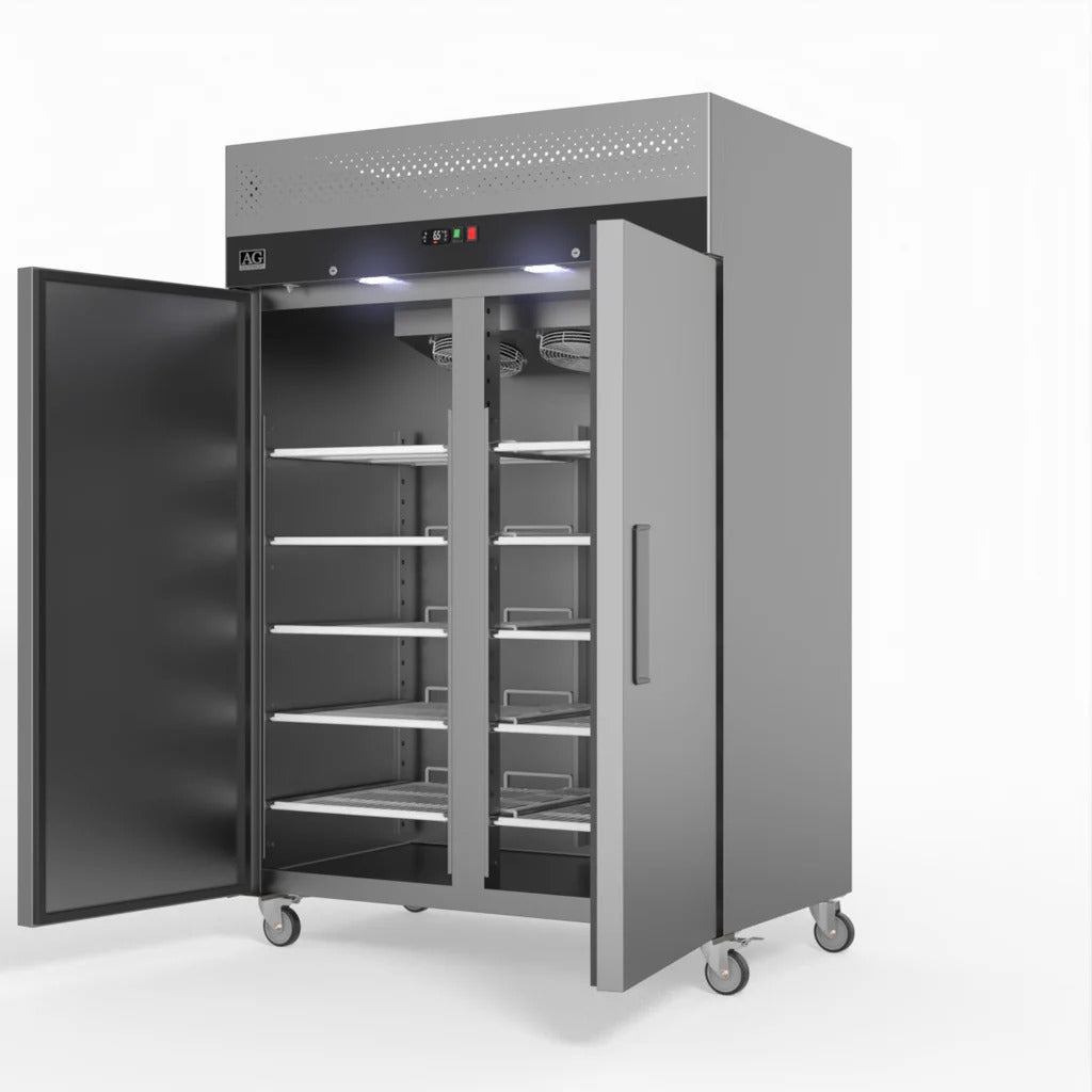 AG 1000 Litre Upright Double Stainless Steel Door Freezer GNX1000BT