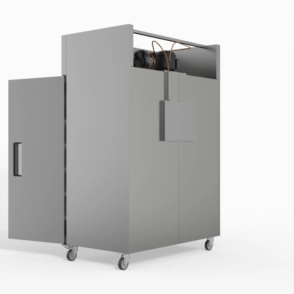 AG GNX1000TN1000 Litre Upright Double Stainless Steel Door Fridge GNX1000TN