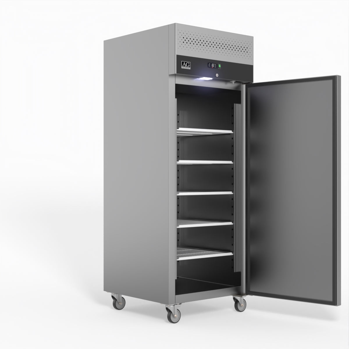CLEARANCE - AG 650 Litre Upright Stainless Steel Door Fridge GNX650TN