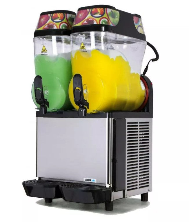 GBG Granitime Granita Machine 2 x 12L bowl 400mm x 480mm x 820mm - Granitime 2