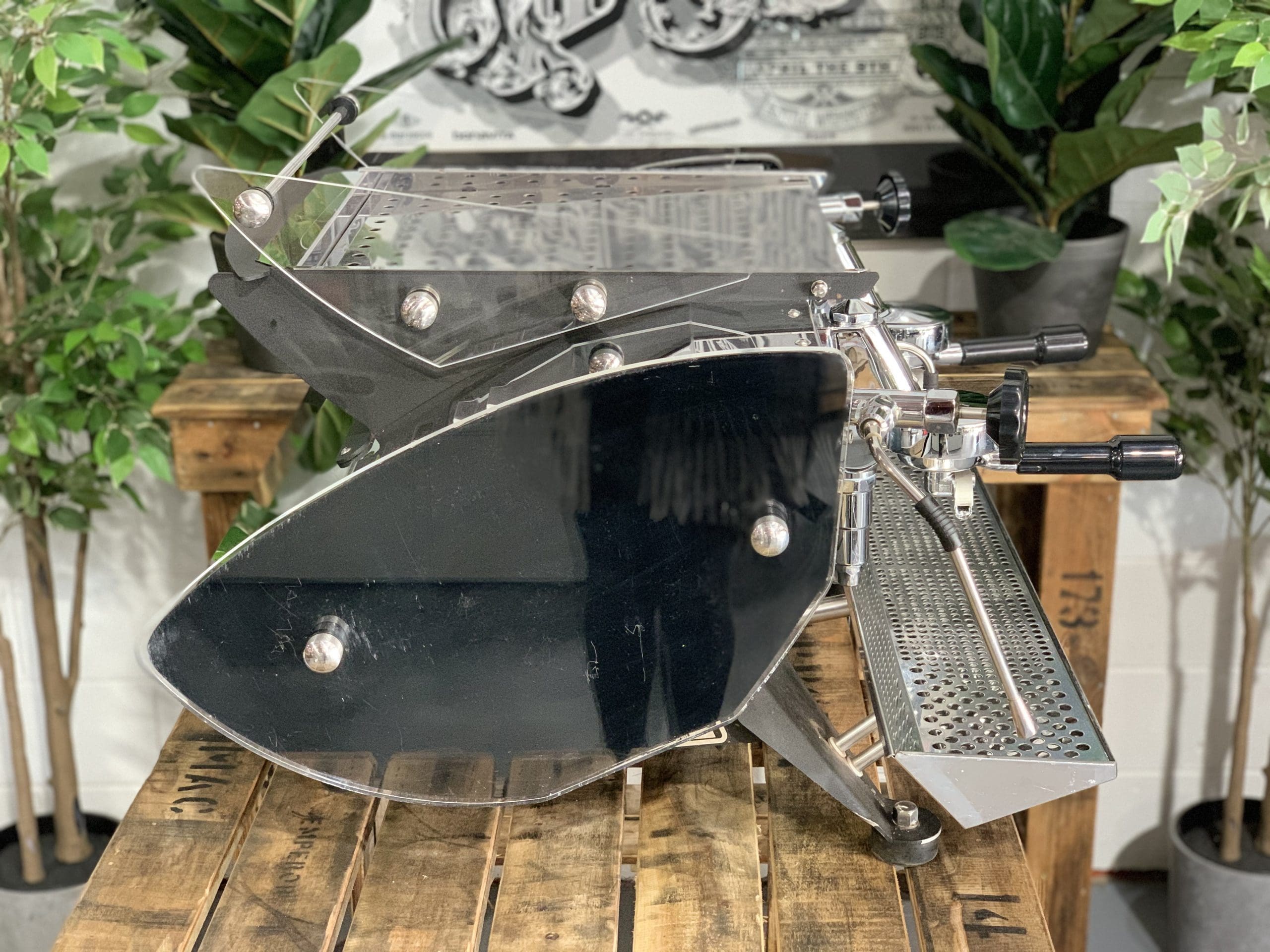 Kees Van Der Westen Mirage Duette Black Sides - 2 Group Commercial Espresso Machine - Stainless
