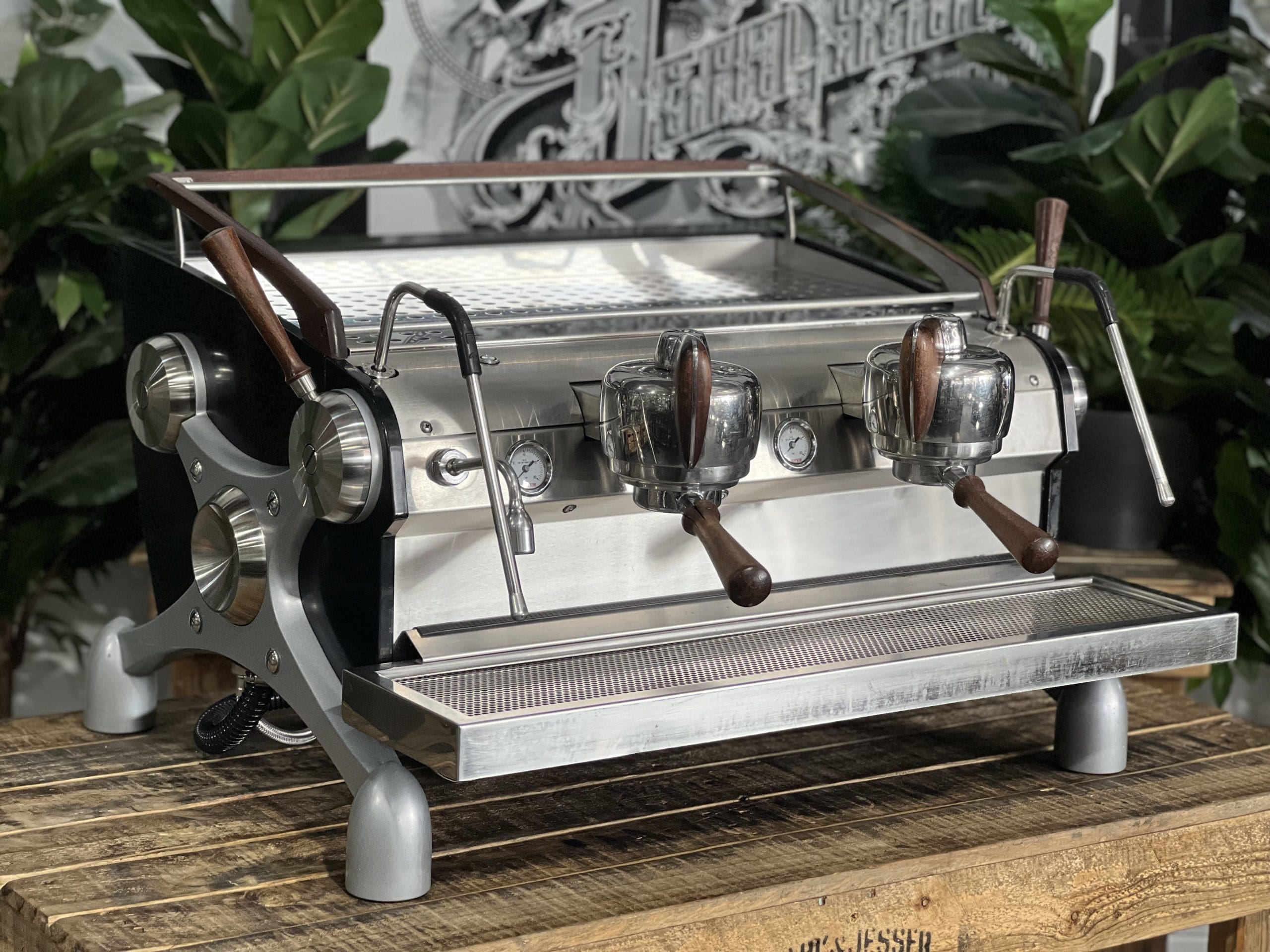 Slayer V3 2 Group Black & Timber Espresso Coffee Machine - 36693