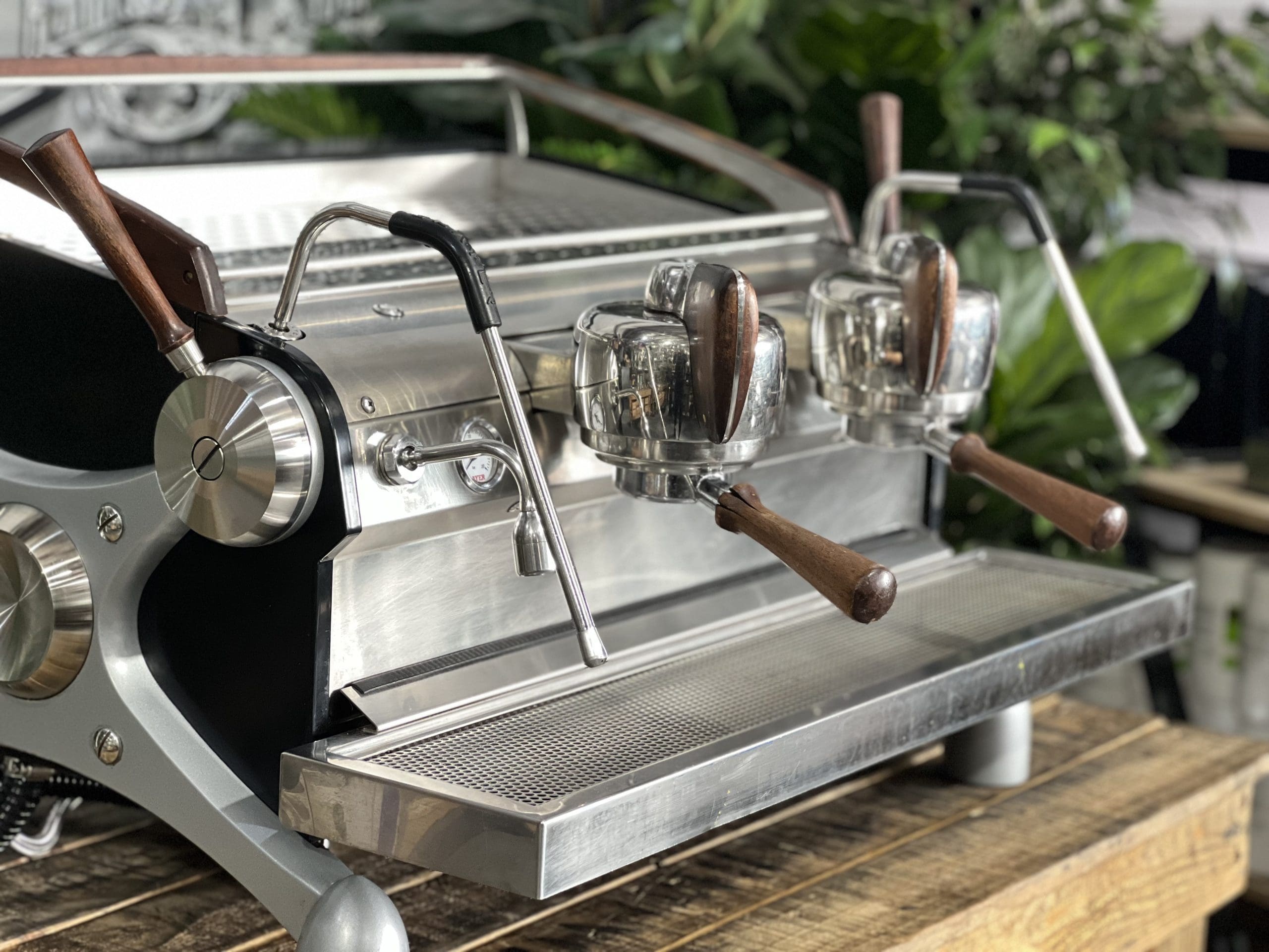 Slayer V3 2 Group Black & Timber Espresso Coffee Machine - 36693