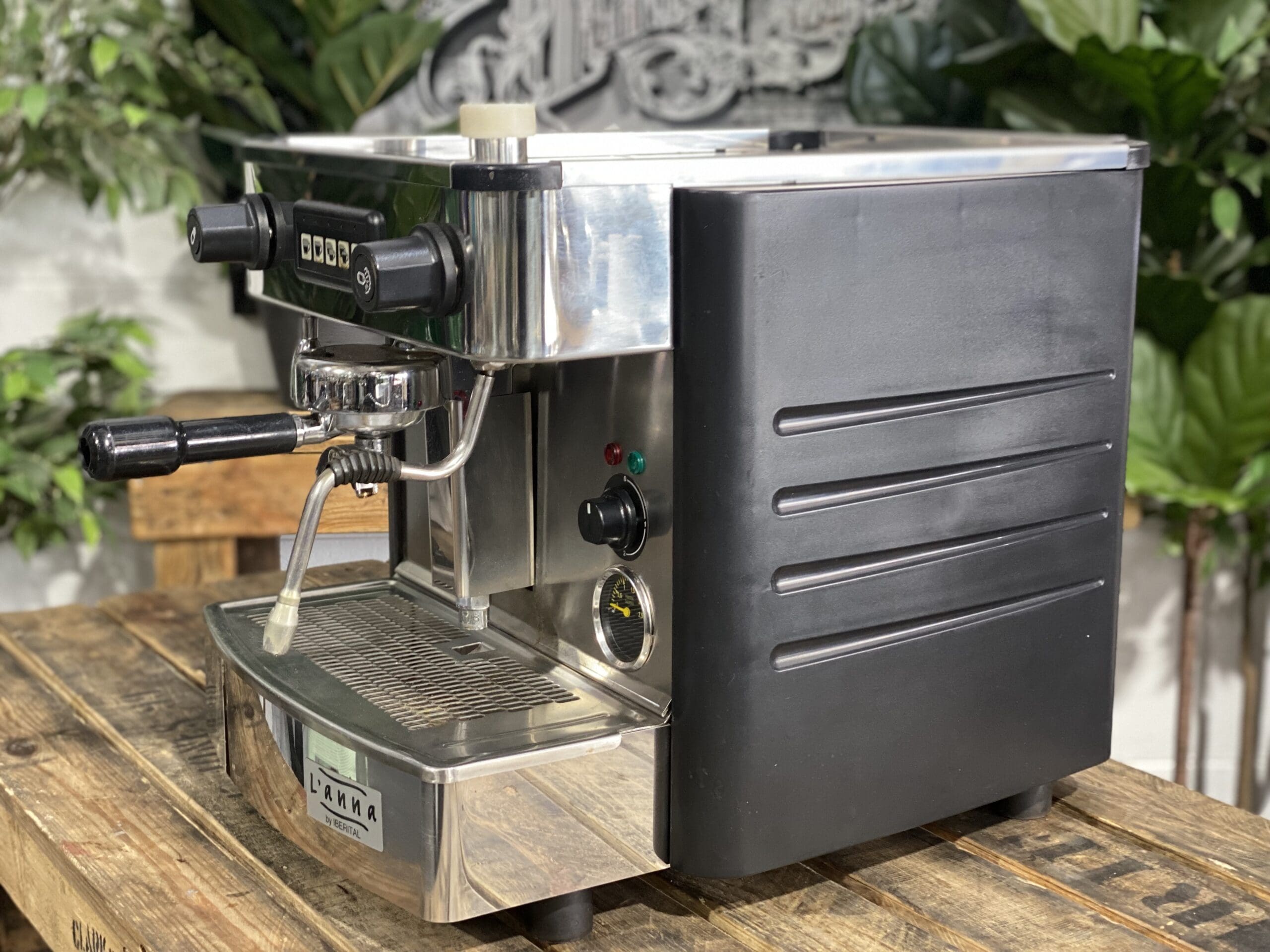 Iberital L’Anna 1 Group Black Espresso Coffee Machine - 17387