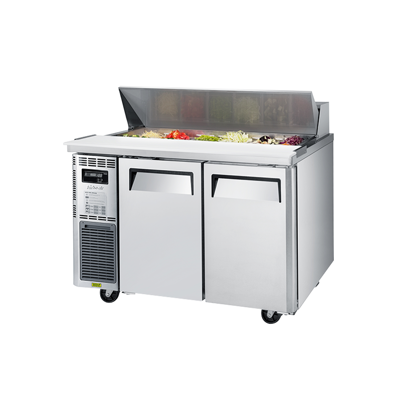 Turbo Air 2 Door Hooded Salad Prep Fridge - 1200mm Width KHR12-2-N