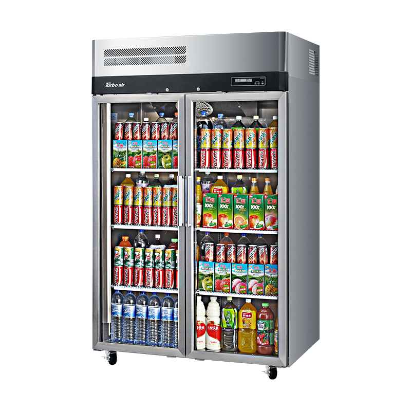 Turbo Air 2 Glass Door Upright Top Mount Fridge KR45-2G-N