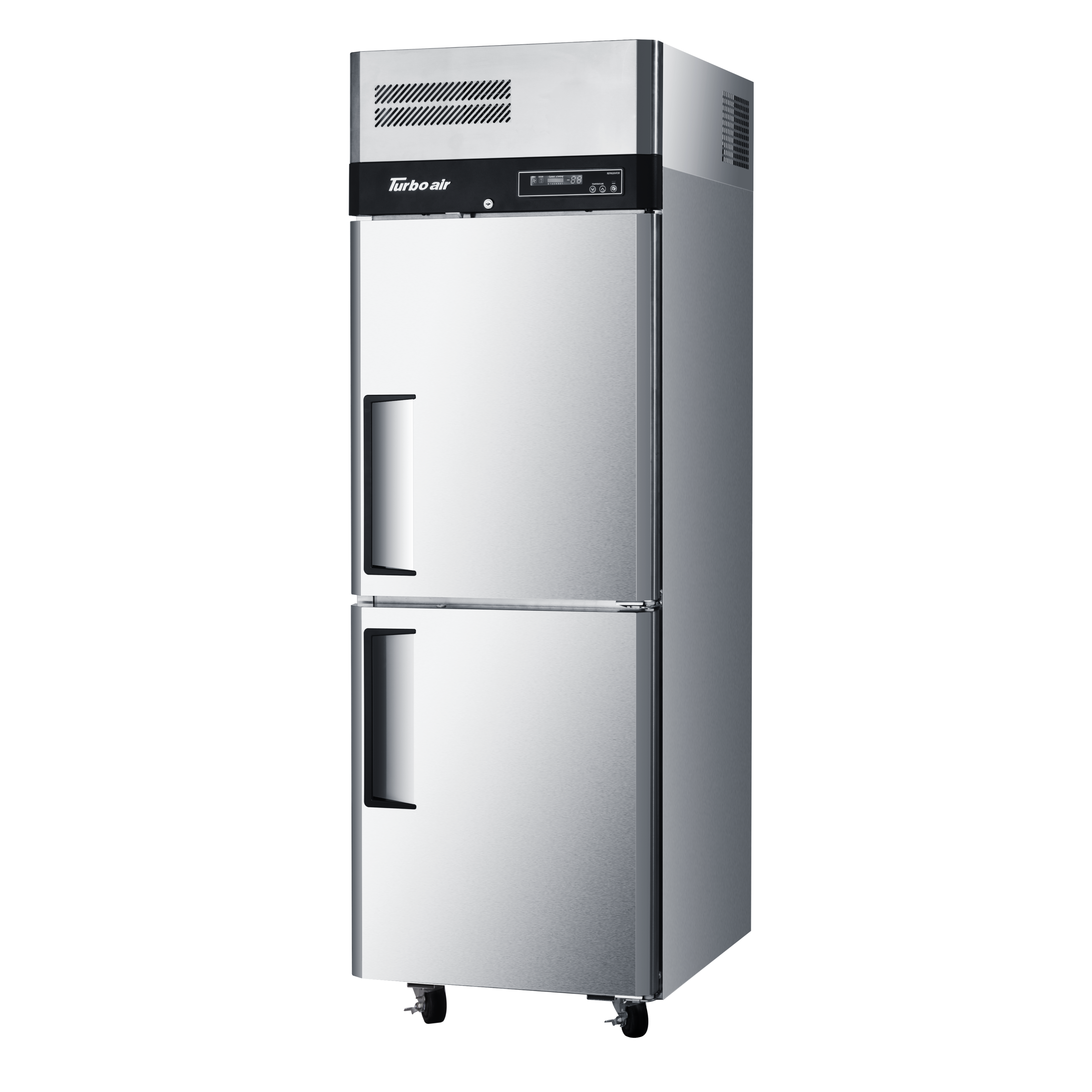 Turbo Air Upright Top Mount Dual Temp 2 Half Door Top Refrigerator / Bottom Freezer KRF25-2-N