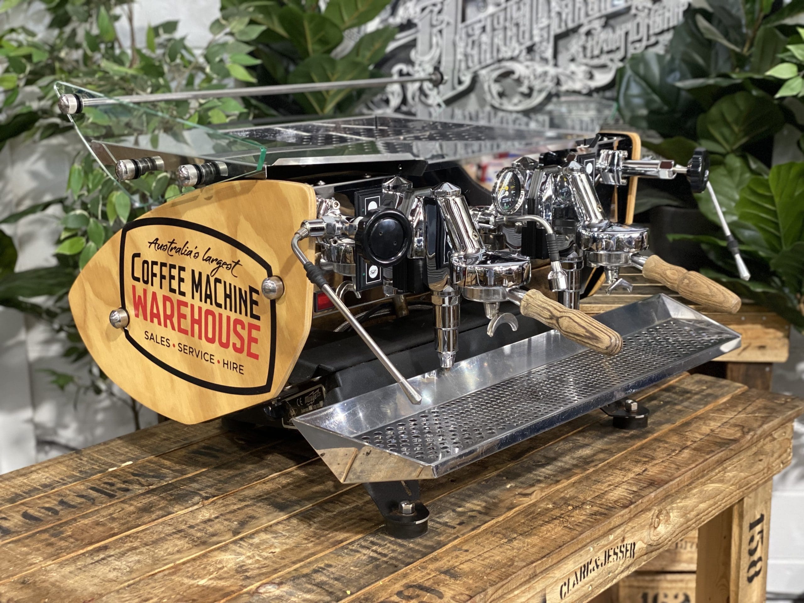 Kees Van Der Westen Mirage Duette Stainless Used - 2 Group Commercial Espresso Machine - Timber