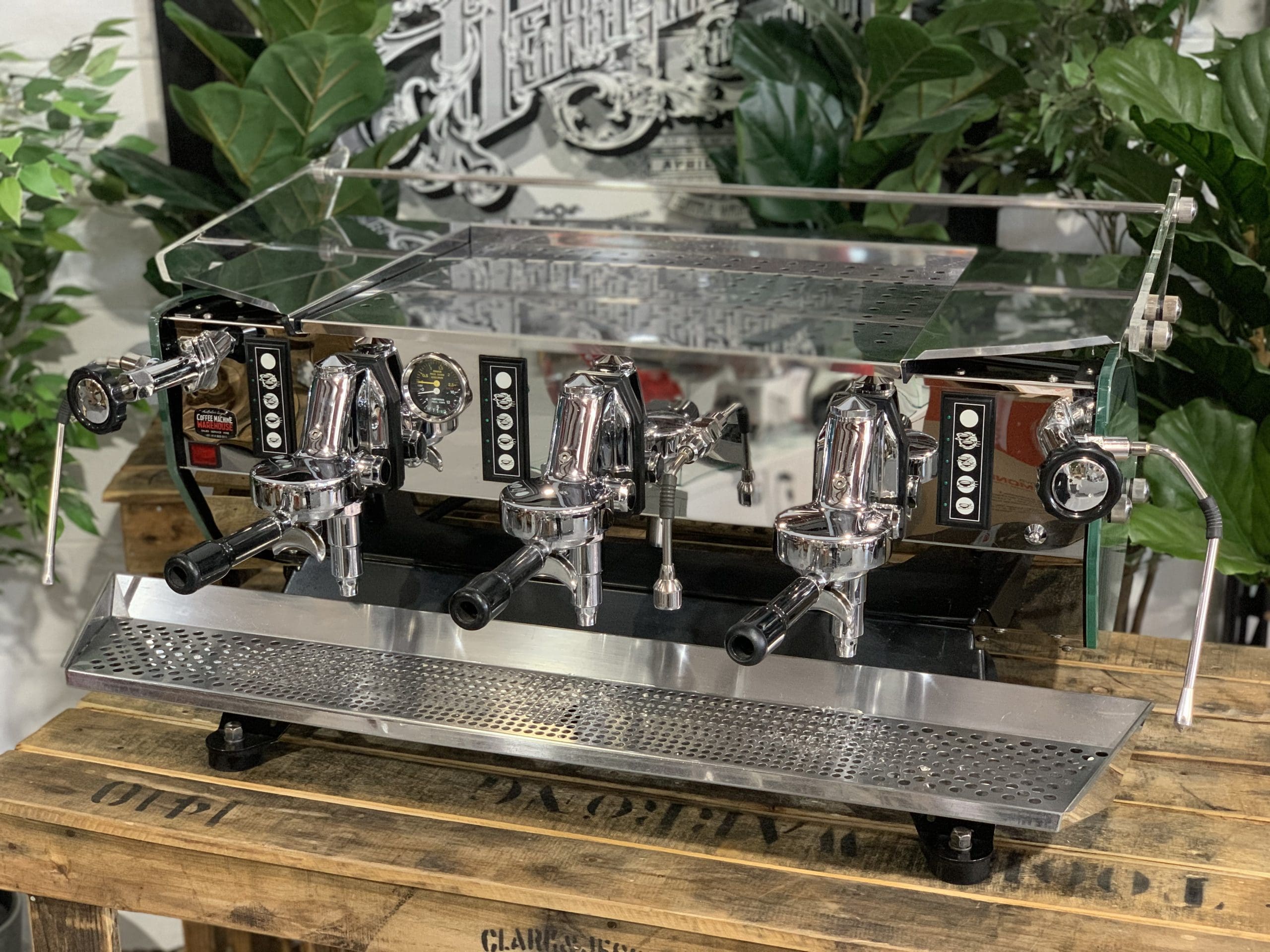 Kees Van Der Western Mirage Triplette Mirage Sides - 3 Group Commercial Espresso Machine