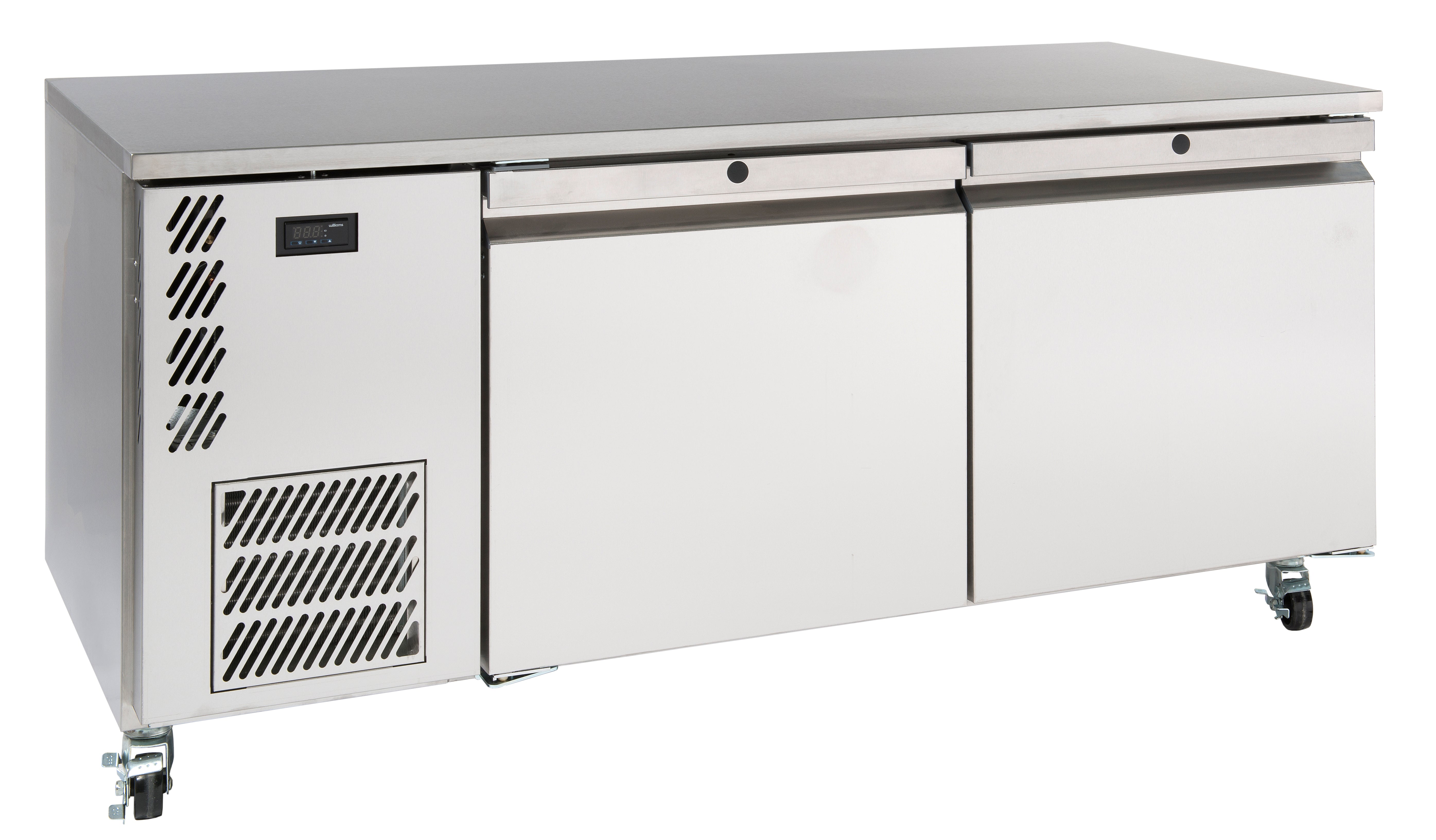 Williams Emerald - Two Door Stainless Steel Under Counter Storage Freezer LE2USS