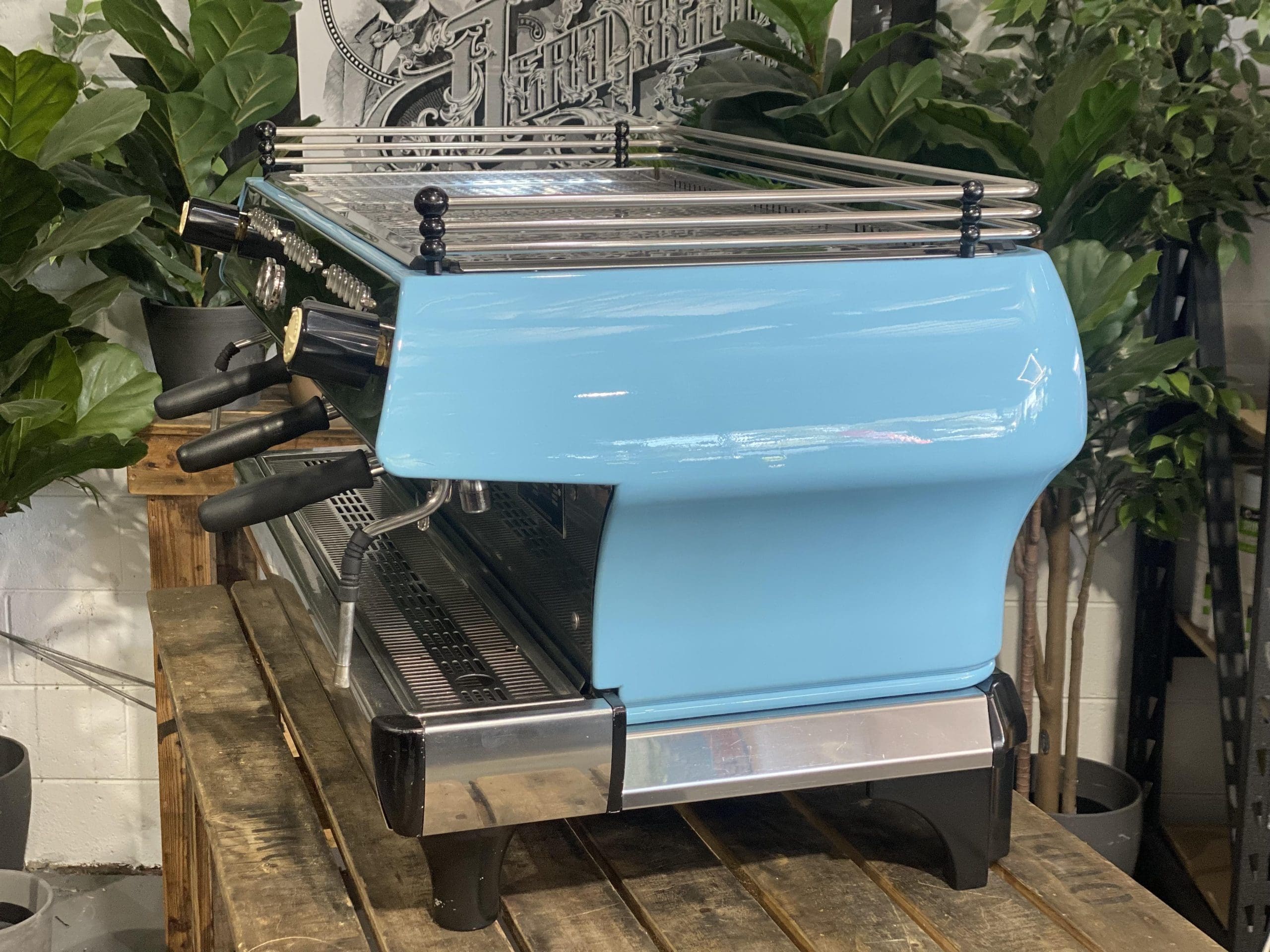 La Marzocco FB80 Baby - 3 Group Commercial Espresso Machine - Blue
