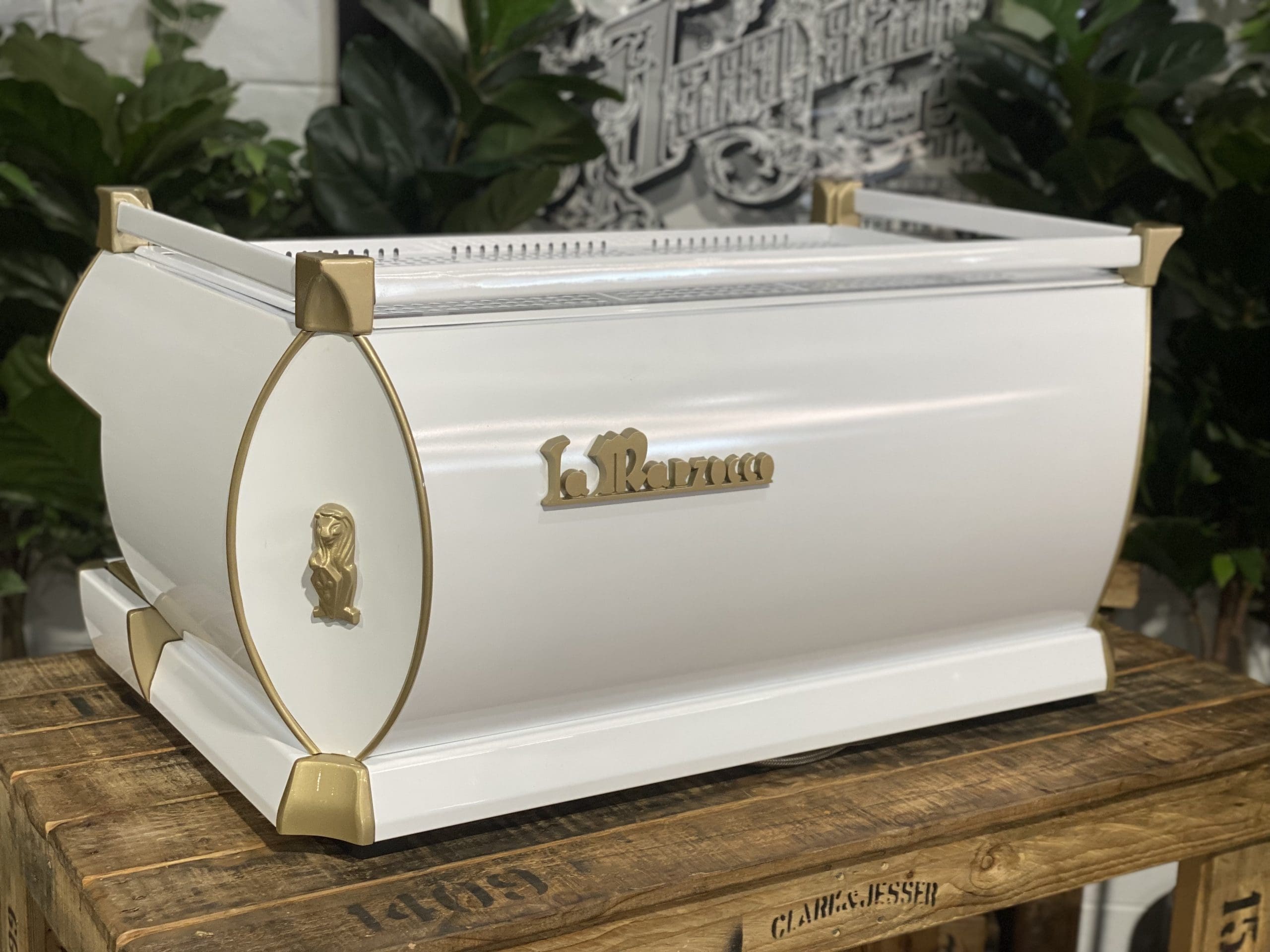 La Marzocco GB5 Group White & Gold W. Pesado Group Handles - 34827