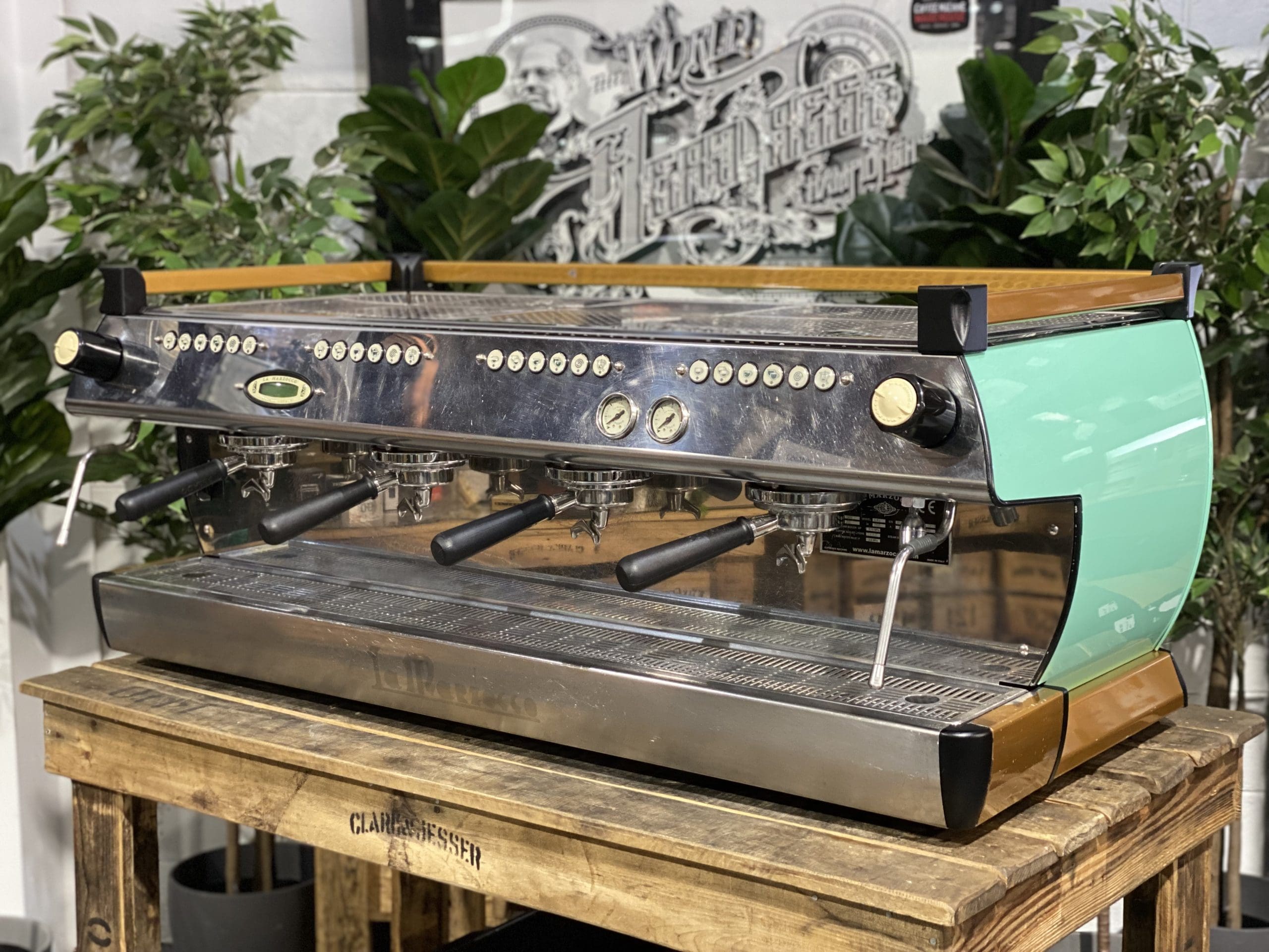 La Marzocco GB5 4 Group Green & Gold - 31281